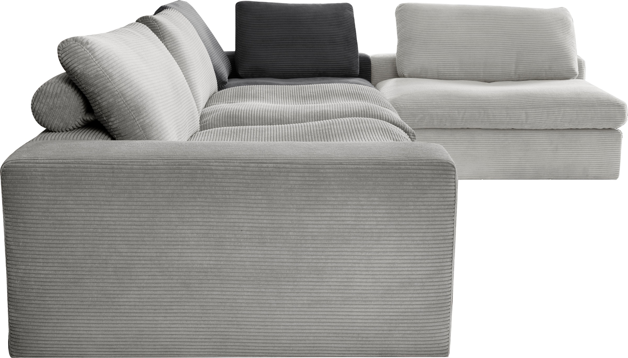 alina Ecksofa »Sandy« mit losen Sitz und Rückenkissen, in modernem Cordstoff