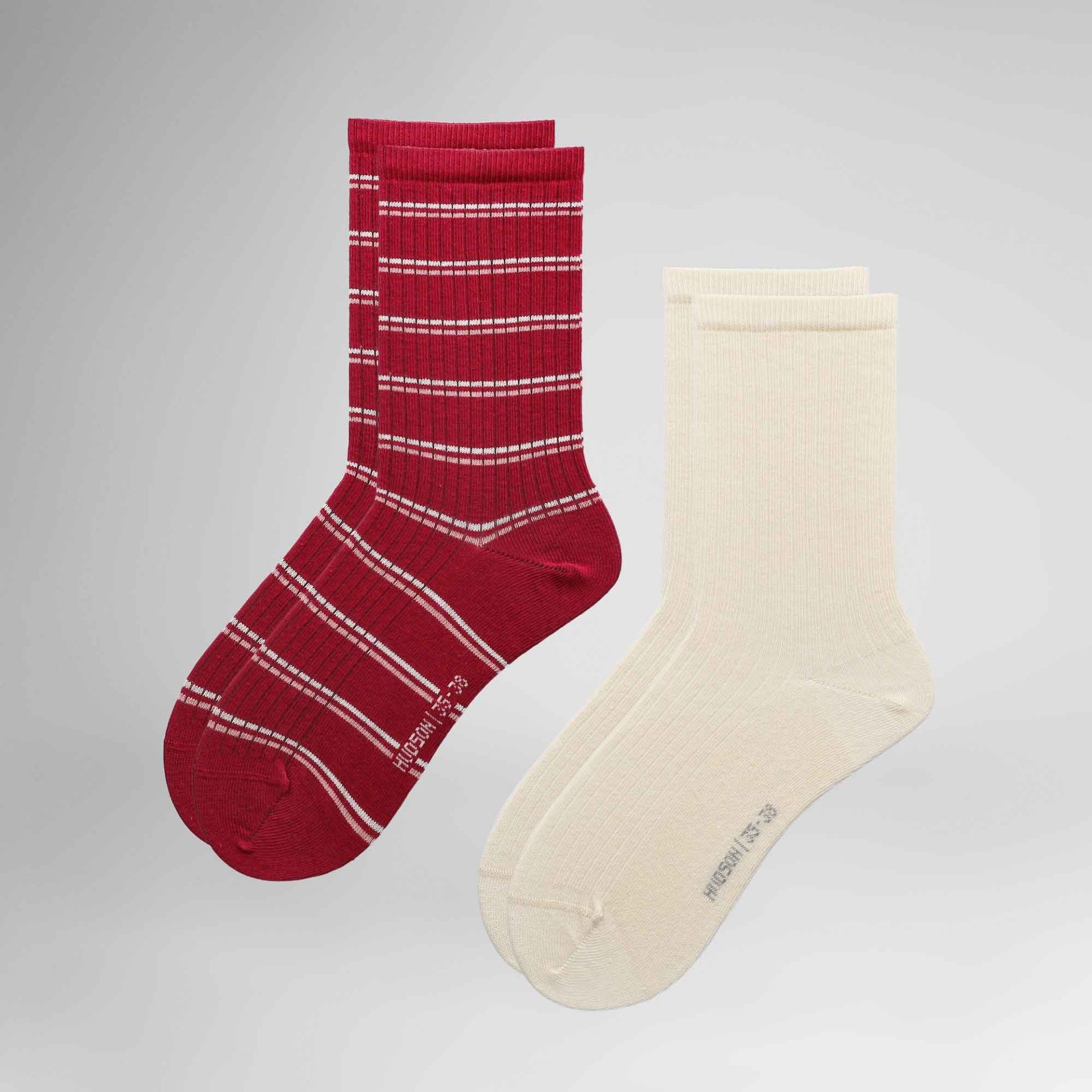 Hudson Socken "Socke Playful Rib 2-Pack" Socken-Doppelpack mit Rippe und Ringelmuster