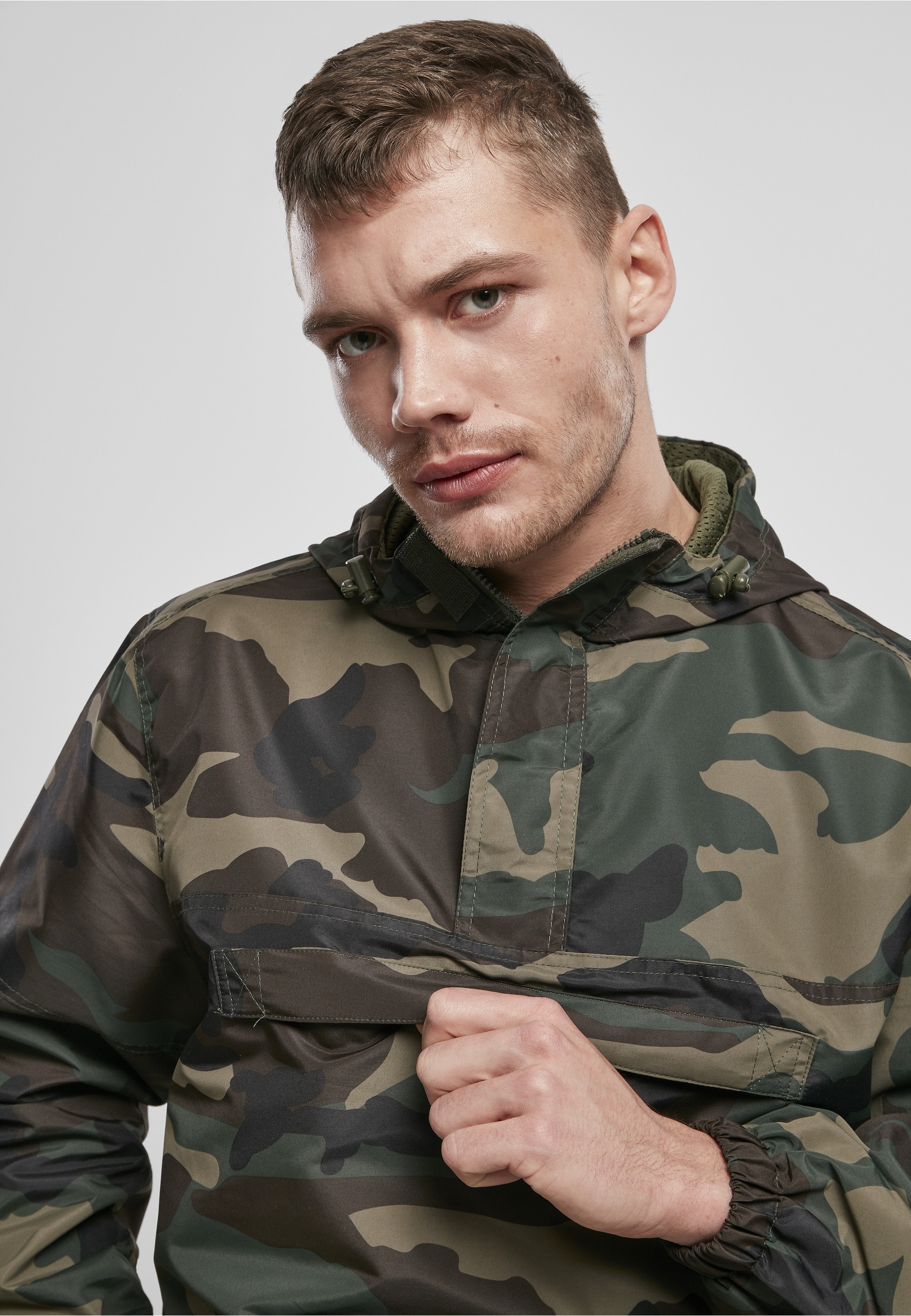 Brandit Allwetterjacke »Brandit Herren Summer Pull Over Jacket« 1 Stk. tlg. mit Kapuze