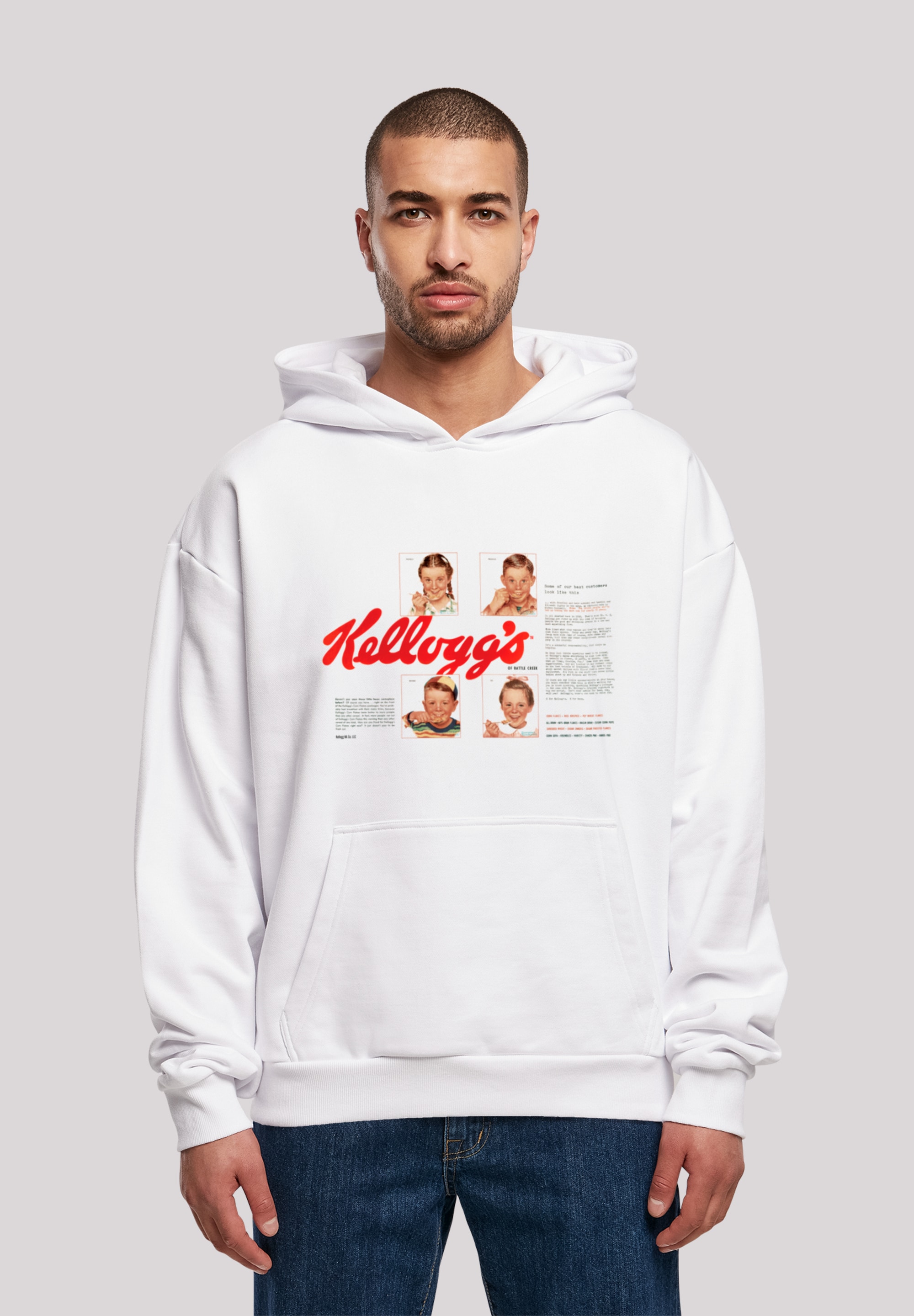 F4NT4STIC Kapuzenpullover "Kelloggs Corn Flakes Cereal Box Children Retro" günstig online kaufen