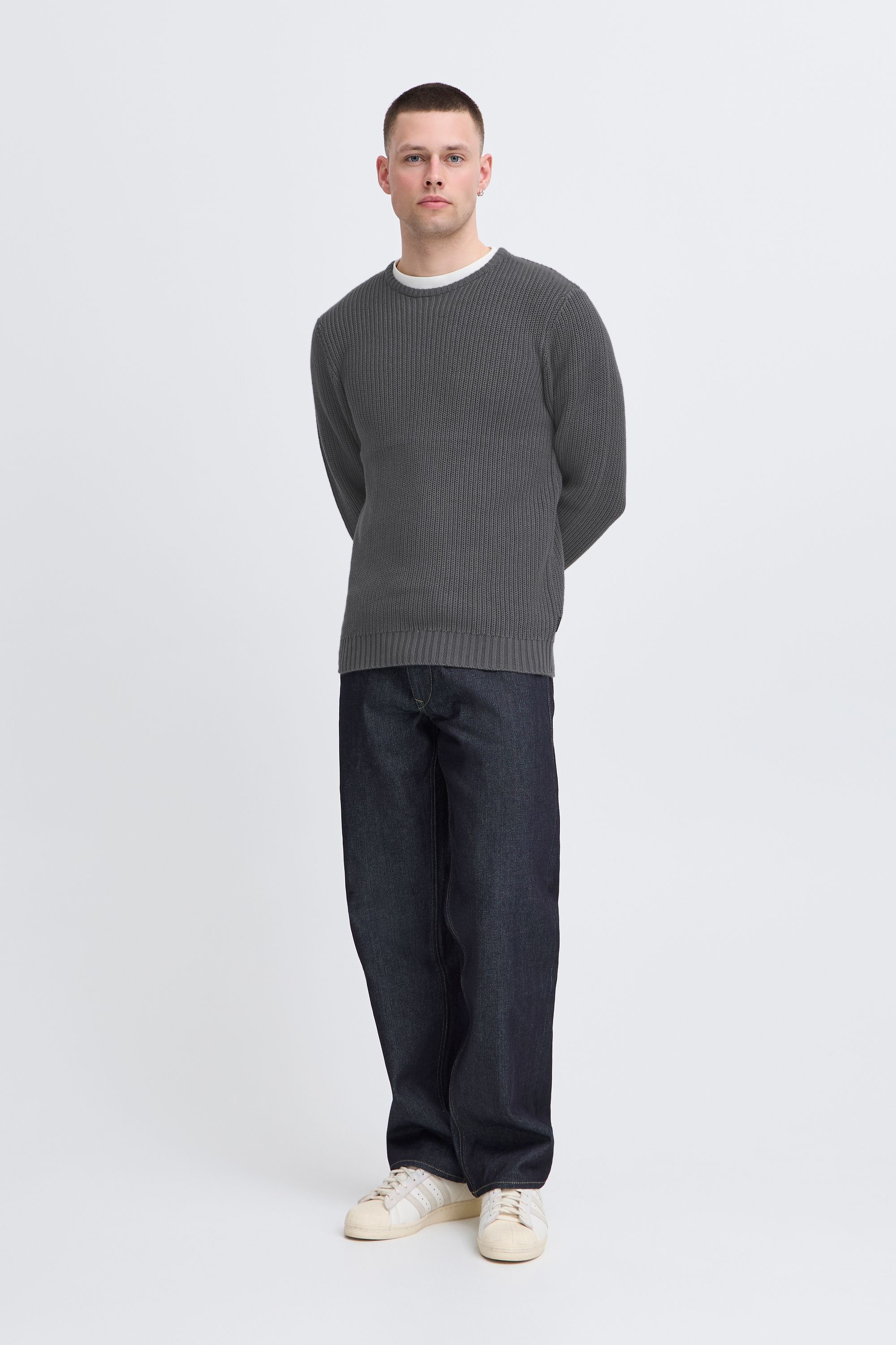 Blend Strickpullover »BHDeno« Klassischer Grobstrickpullover mit Rundhalsausschnitt