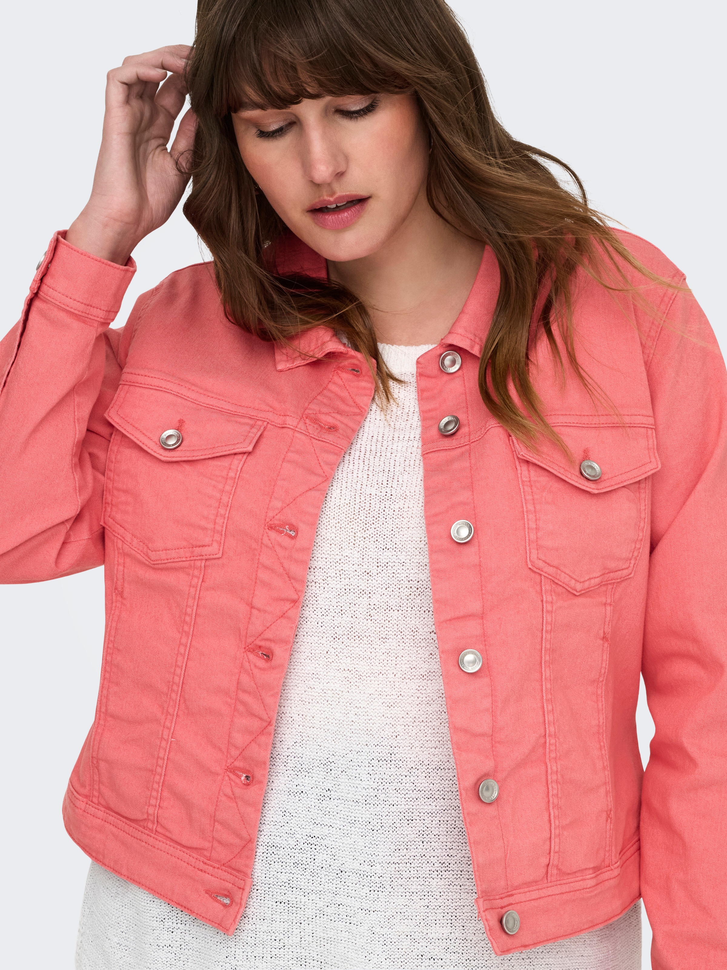 ONLY CARMAKOMA Jeansjacke »CARWESPA COLOUR DENIM JACKET DNM«