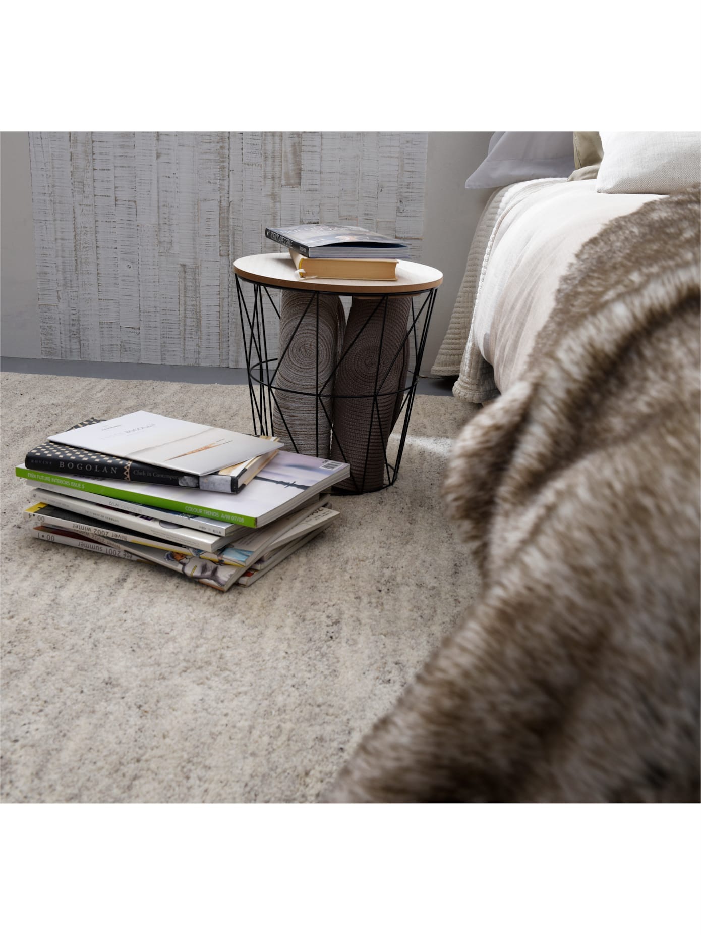 Teppich HEINE HOME Gr. 7, beige (natur, grau), B:200cm H:24mm L:250cm, Wolle, Teppiche, Teppich 3