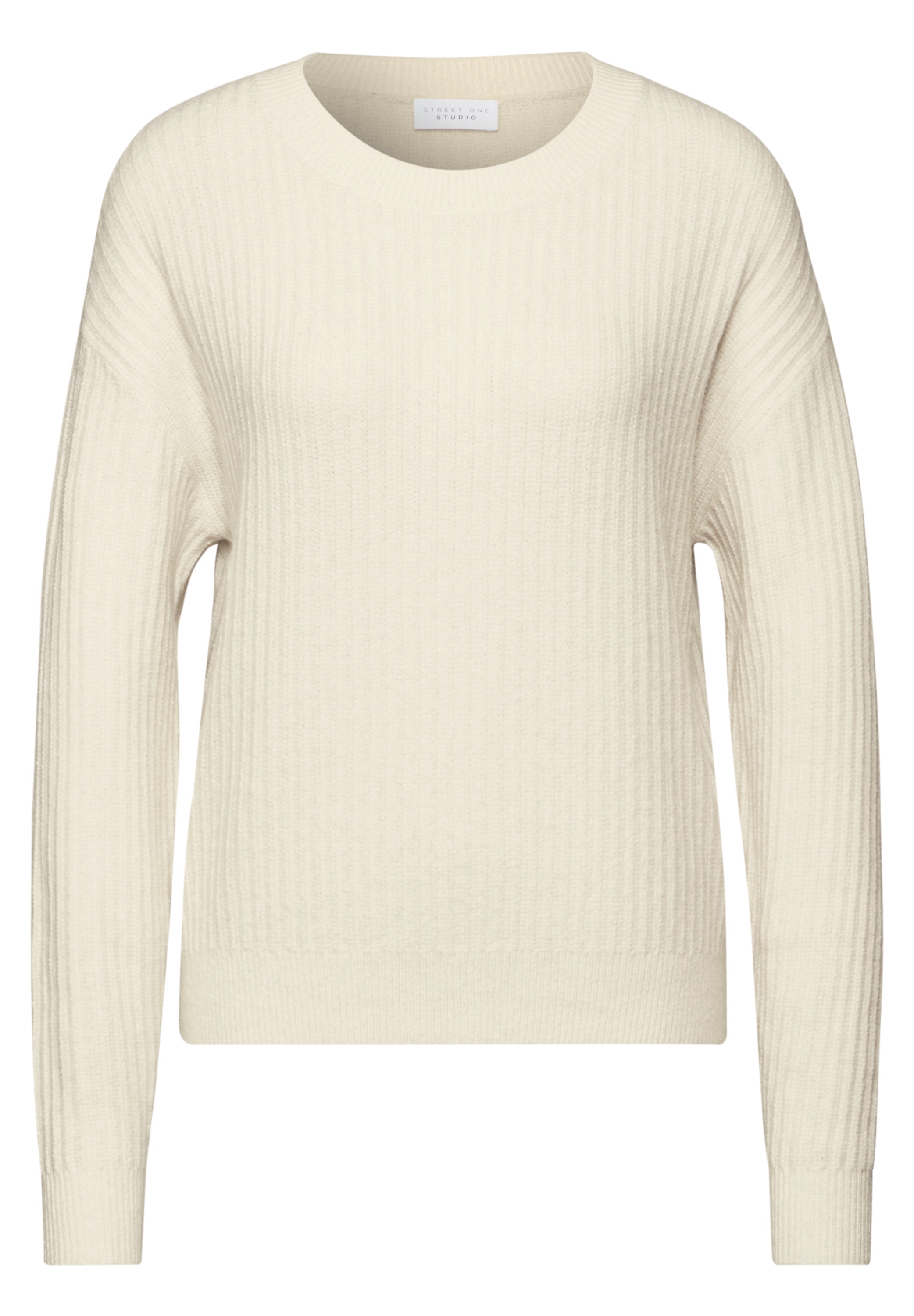 STREET ONE STUDIO Strickpullover, aus Baumwolle mit Stretchanteil