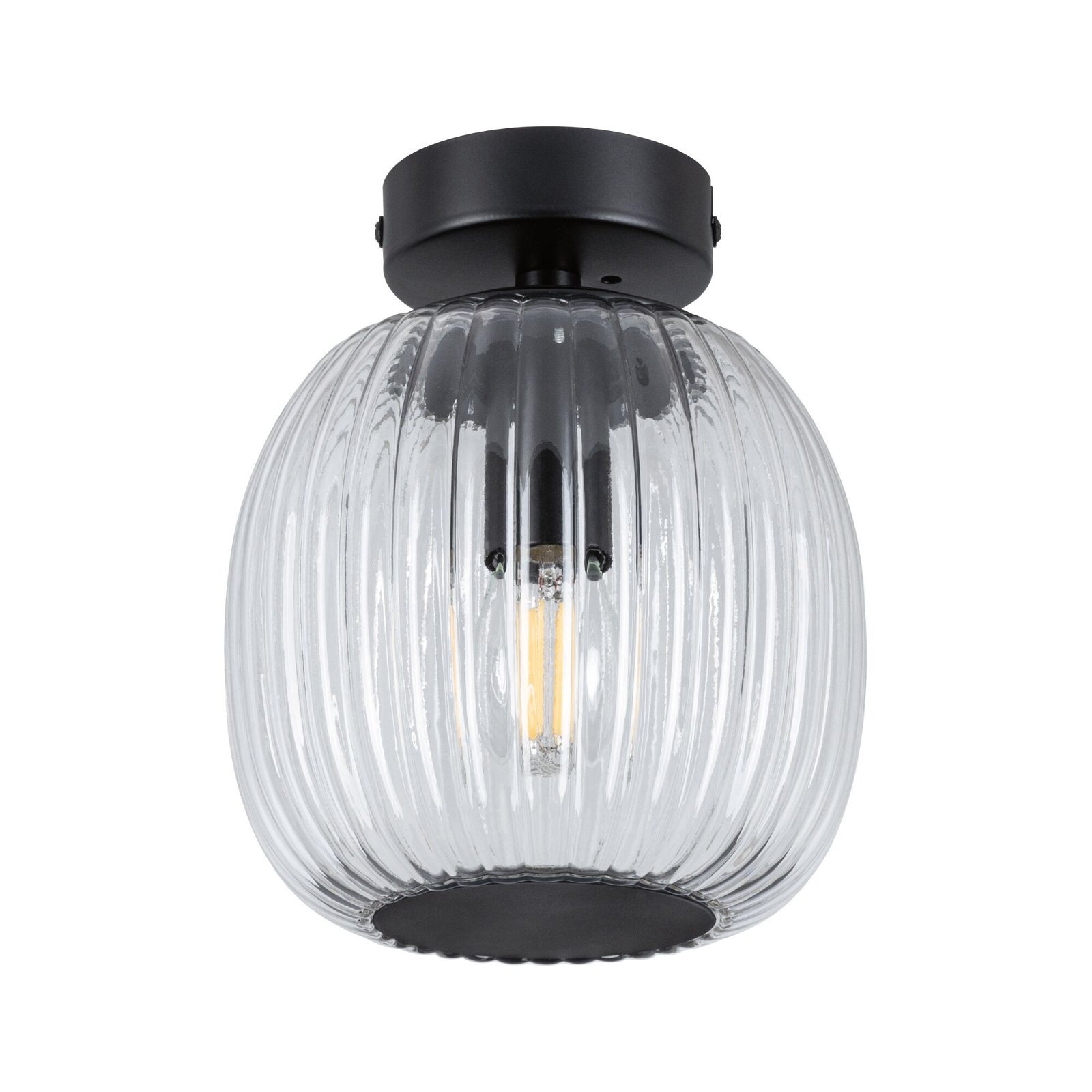 Paulmann Deckenleuchte »Ruya IP44 E14 230V max. 20W Glas, Schwarz matt«, 1 flammig, Leuchtmittel E14 | ohne Leuchtmittel