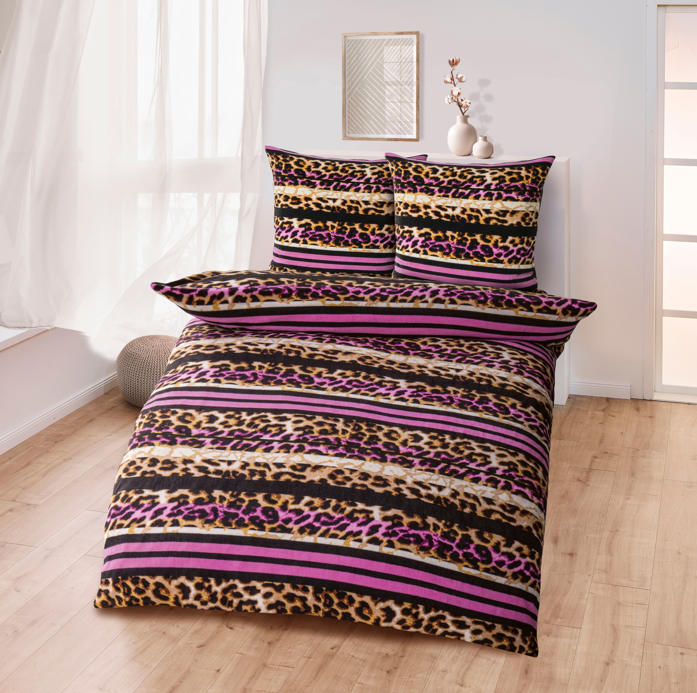 KiNZLER Bettwäsche "Polycotton Flanell" 2 tlg. besonders weich günstig online kaufen