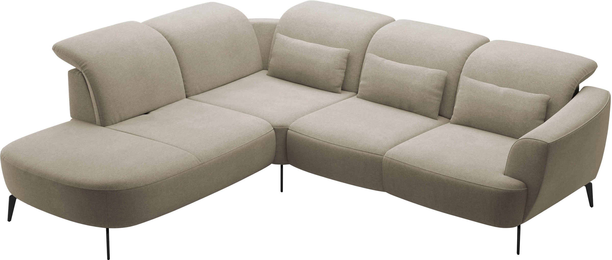 sit&more Ecksofa »Zoe«, ink.Sitztiefenverstellung, wahlweise mit Kopfteilverstellung