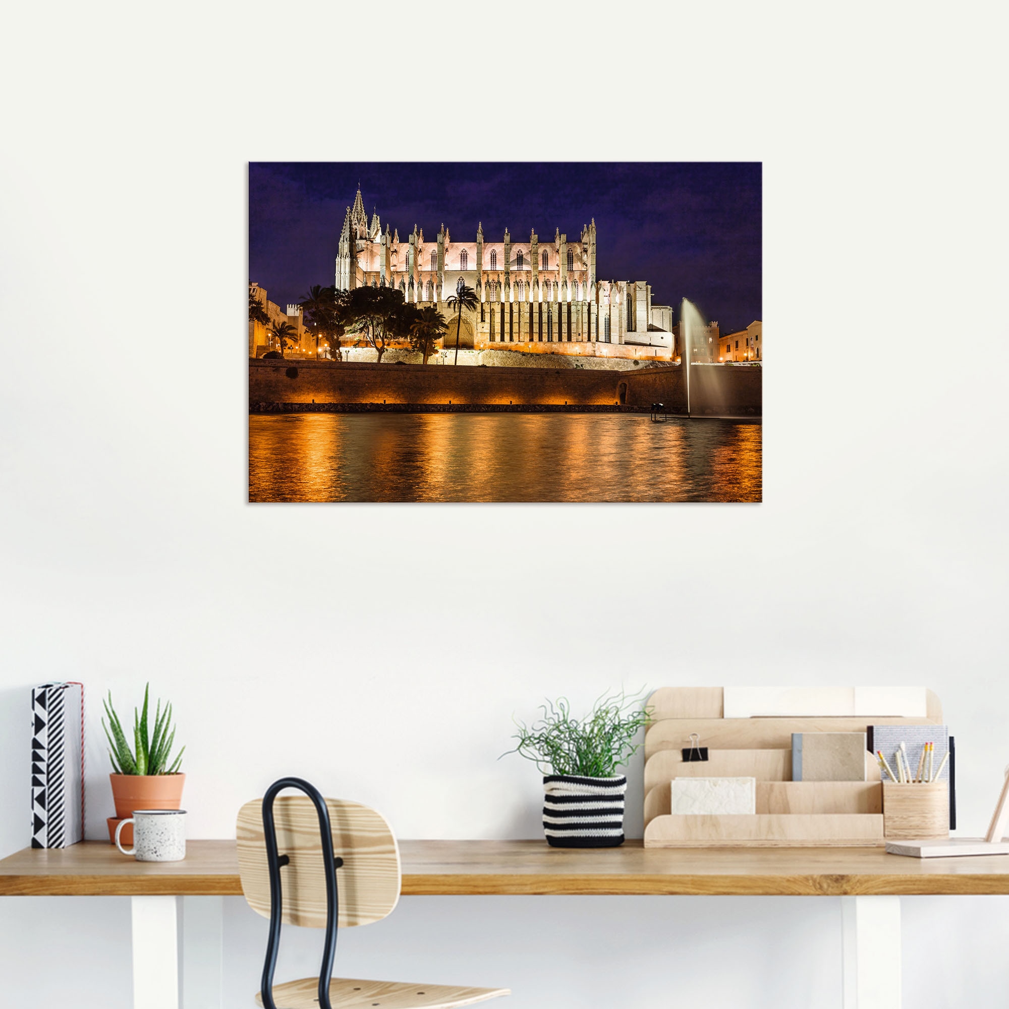 Artland Alu-Dibond-Druck »Kathedrale in Palma de Mallorca Balearen«, Gebäude, (1 St.), für Innen- und Außenbereich geeignet, Outdoorbild