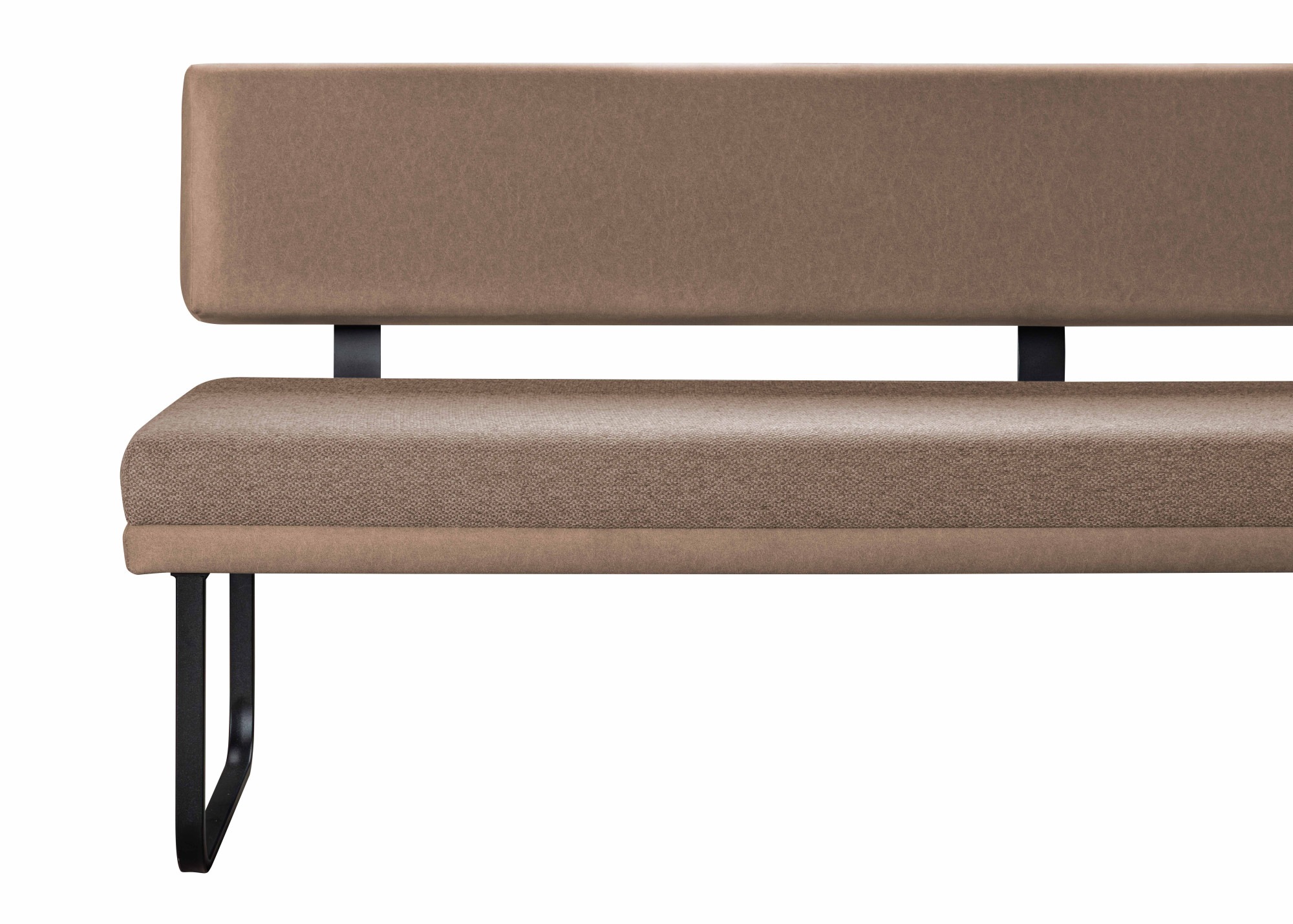 Home affaire Eckbankgruppe »Gabi Essecke, Sitzgruppe, Eckbankgruppe, Küchenbankgruppe« Set, 4tlg, 4 tlg. tlg. Gestell aus matt-schwarzem Flachmetall, stabil, 2-Stoff-Design