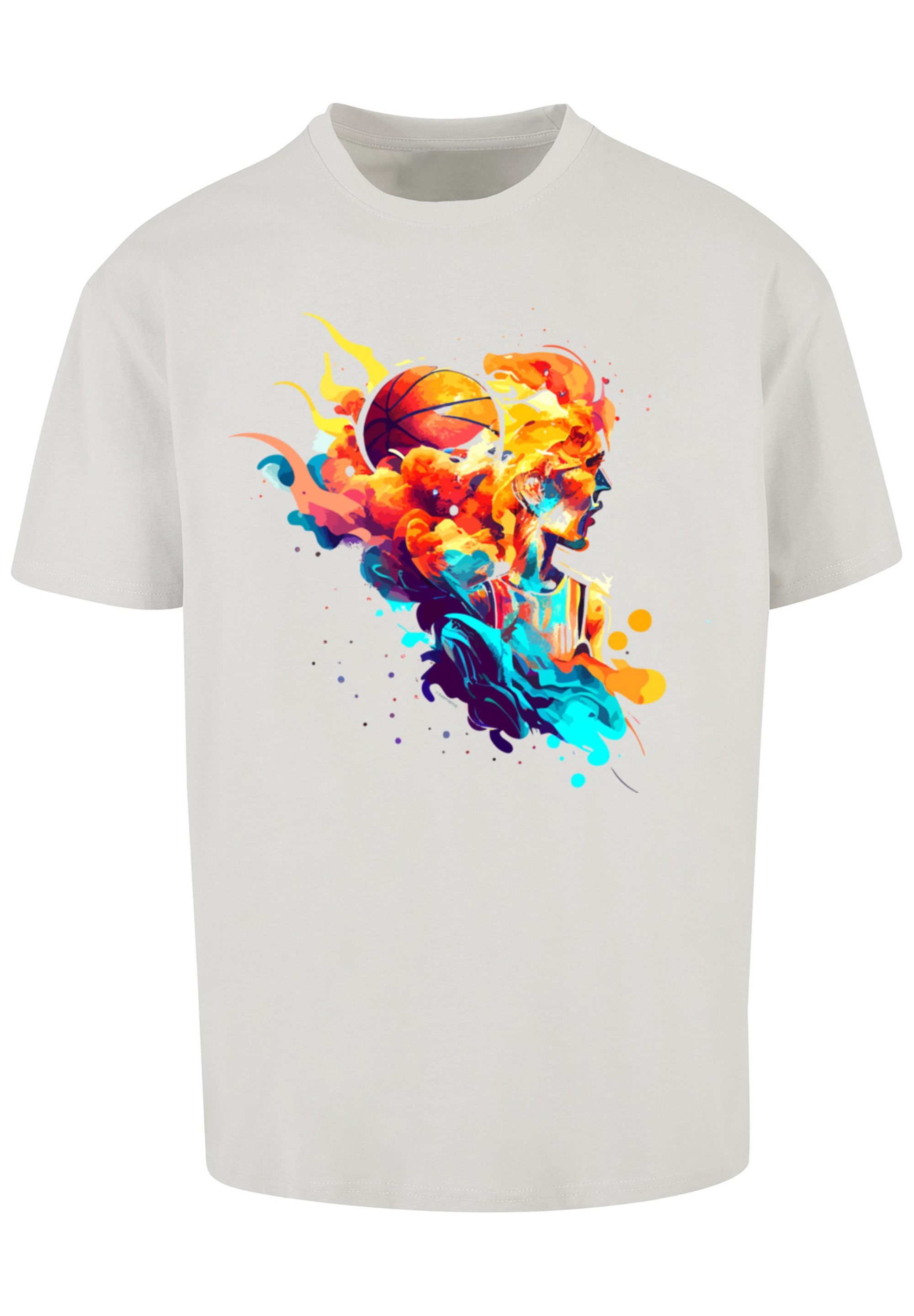 F4NT4STIC T-Shirt »Basketball Sport Player OVERSIZE TEE«, Print