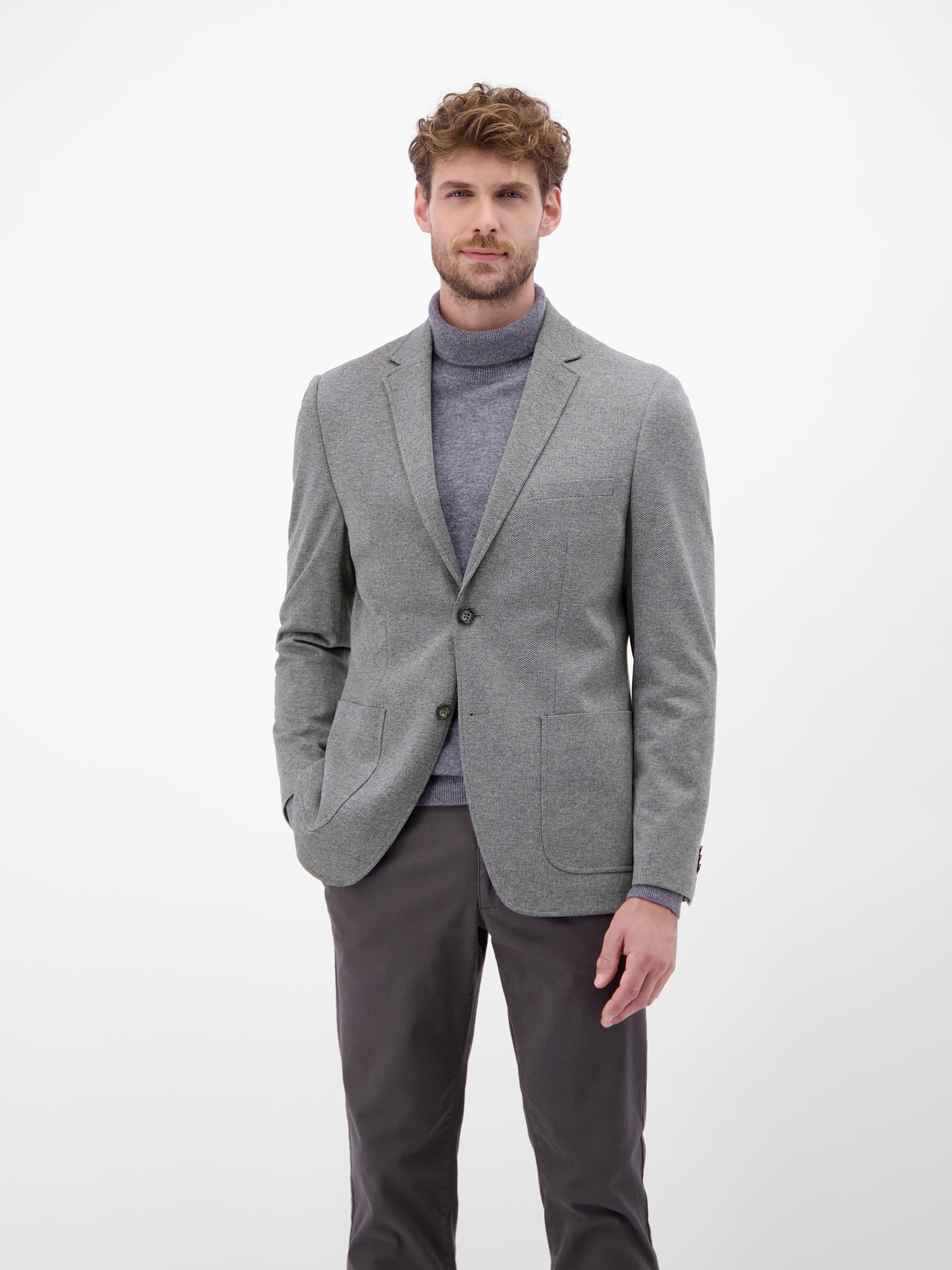 LERROS Jerseysakko "Herren Sakko mit Strickoptik in KURZGRÖSSEN" günstig online kaufen