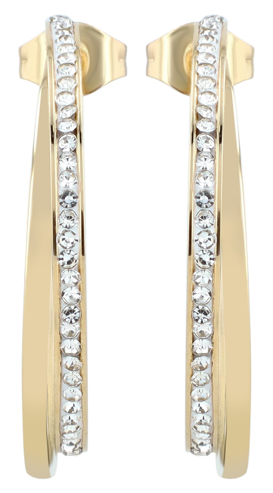 Adelia´s Paar Ohrhänger "Damen Ohrringe aus Edelstahl mit Strass Steinchen" günstig online kaufen