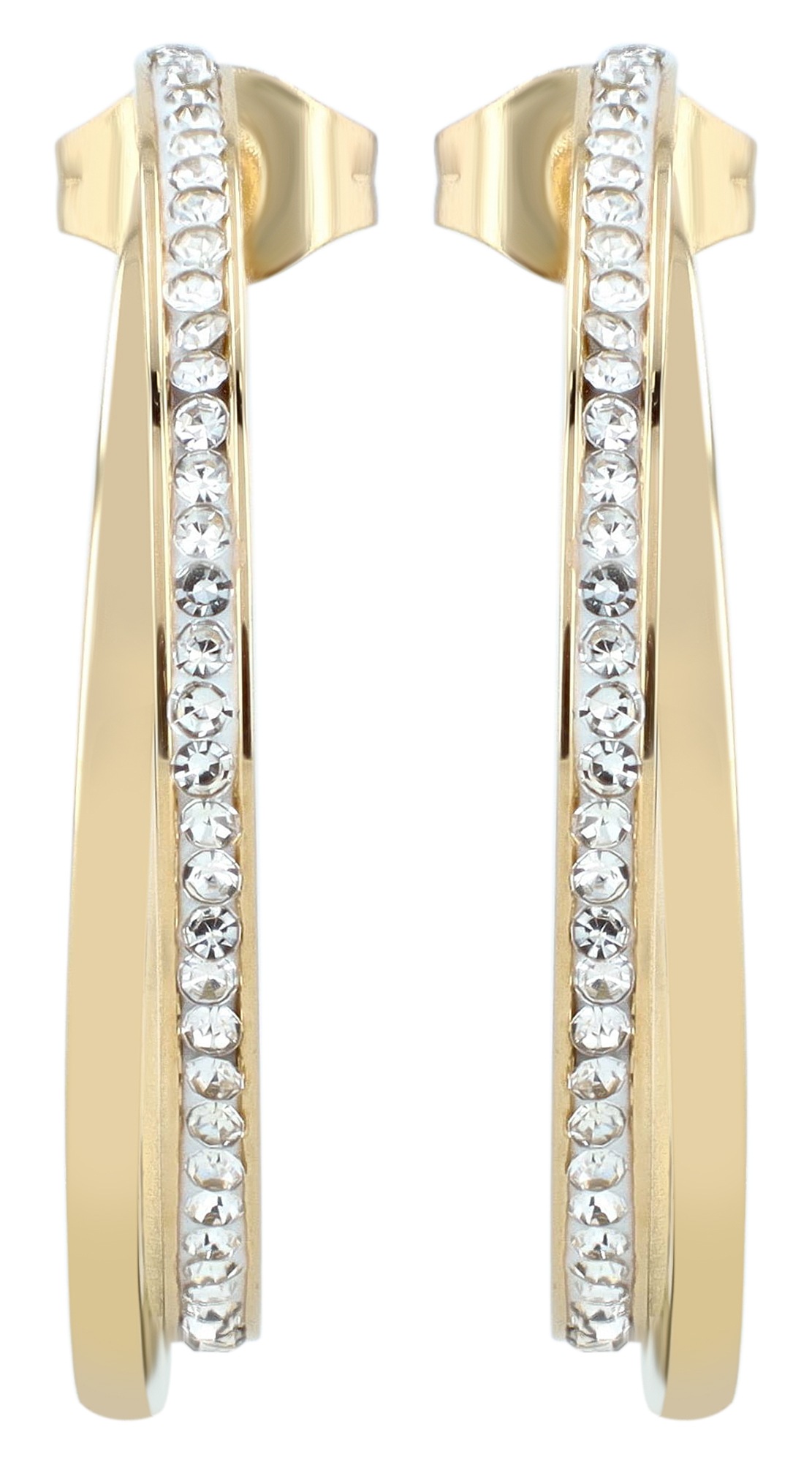 Adelia´s Paar Ohrhänger "Ohrringe aus Edelstahl mit Strass Steinchen" Ideal als Geschenk zum Muttertag