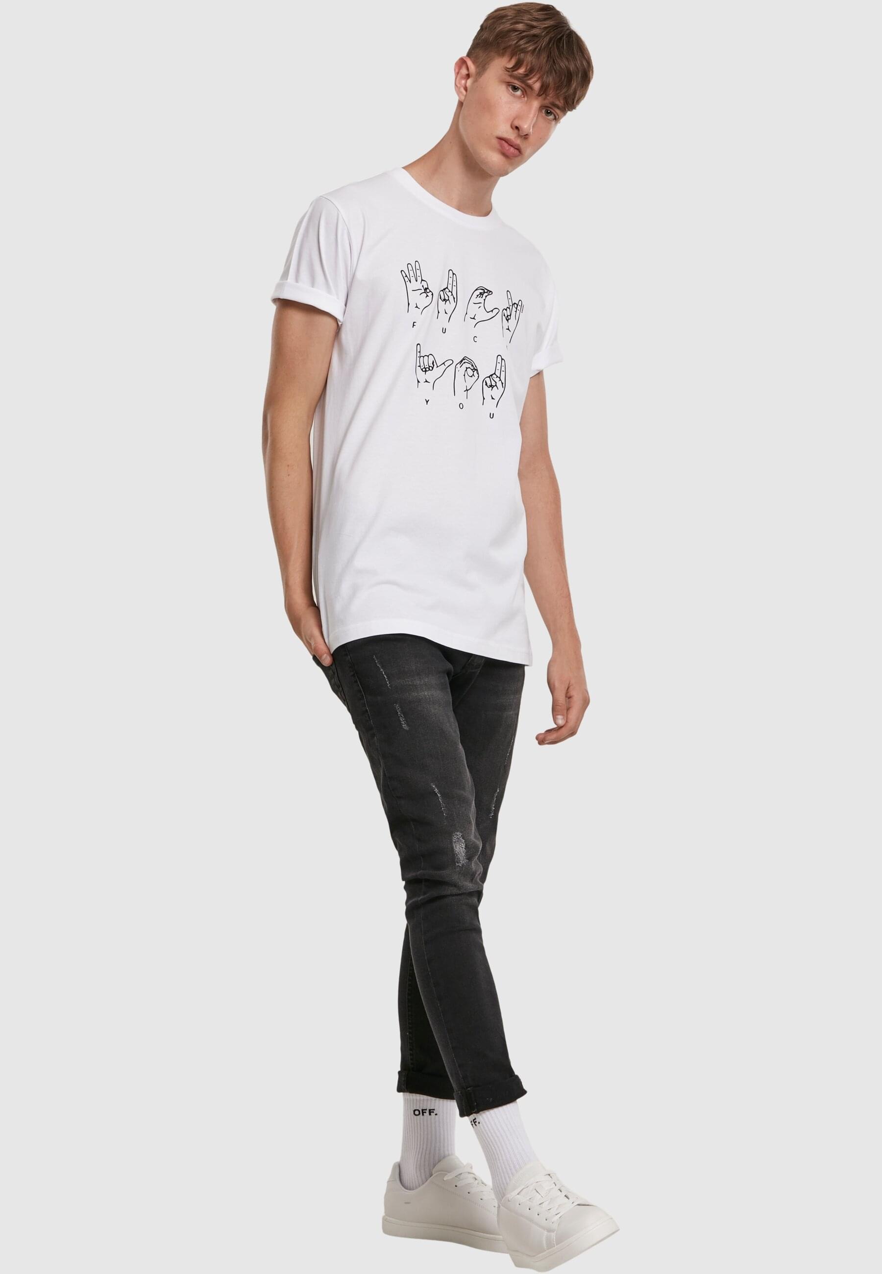 MisterTee T-Shirt »MisterTee Herren FU Sign Language Tee«, (1 tlg.)