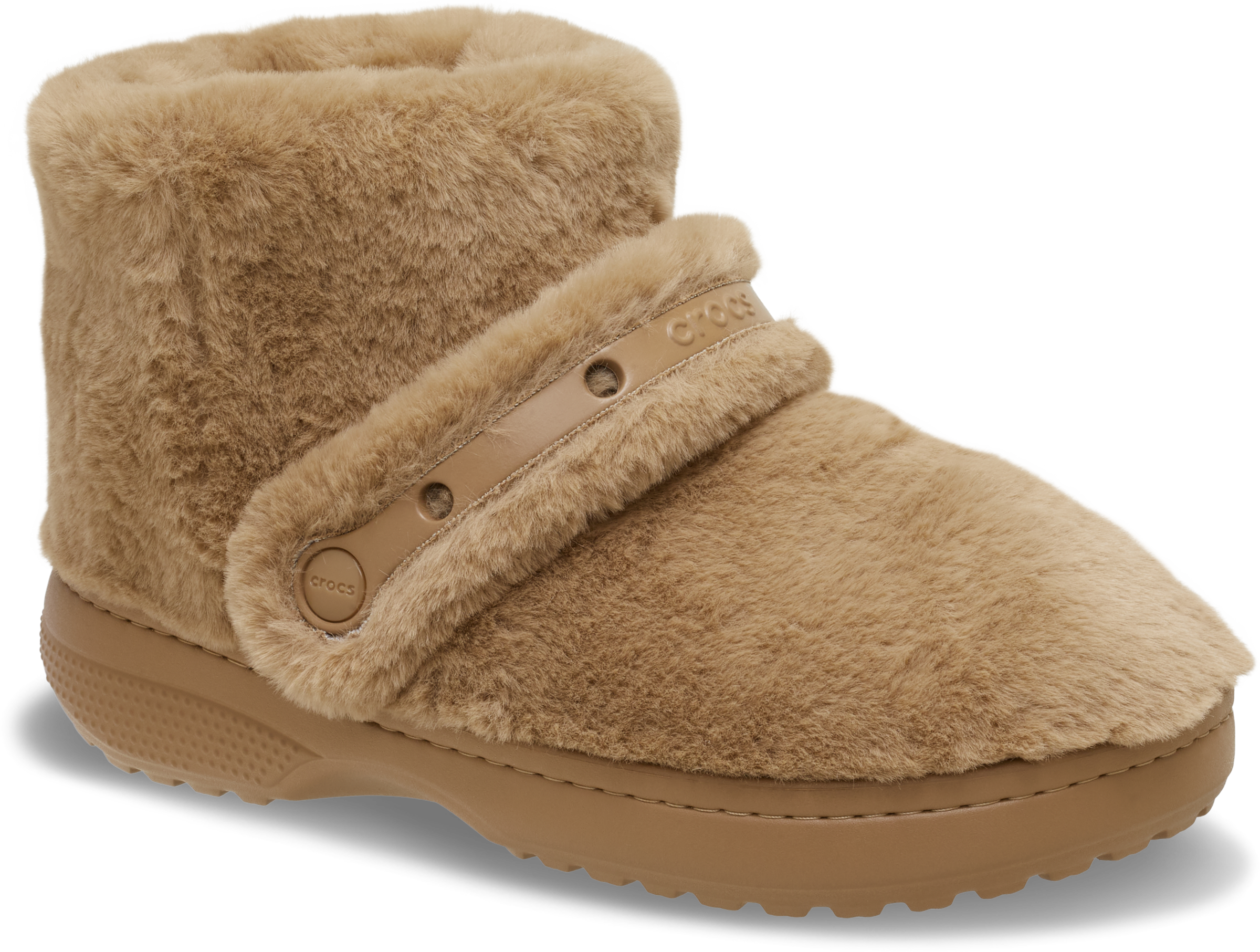 Crocs "Unfurgettable Boot" Schlupfboots, Hausschuh mit Klettriemchen, Warmfutter
