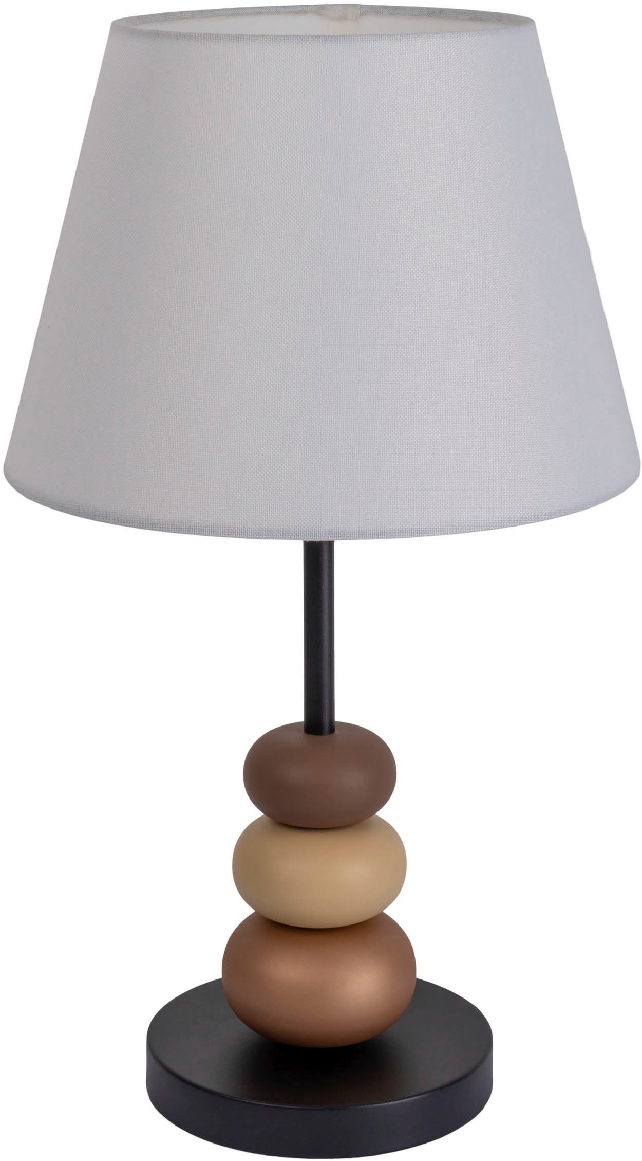 näve Tischleuchte »Elina«, 1 flammig, Leuchtmittel E27 | ohne Leuchtmittel, H: 50cm, Textilschirm weiß, E27 max. 40W, Zuleitung 150cm schwarz
