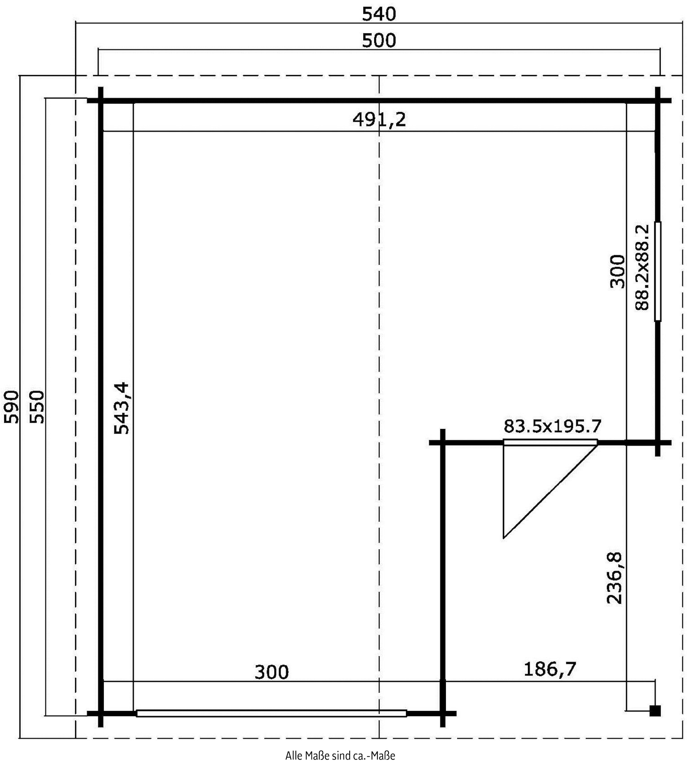 LASITA MAJA Garage »Nevis«, (Set, Mit zusätzliche Eingang), Garage +  Holztor per Rechnung | BAUR