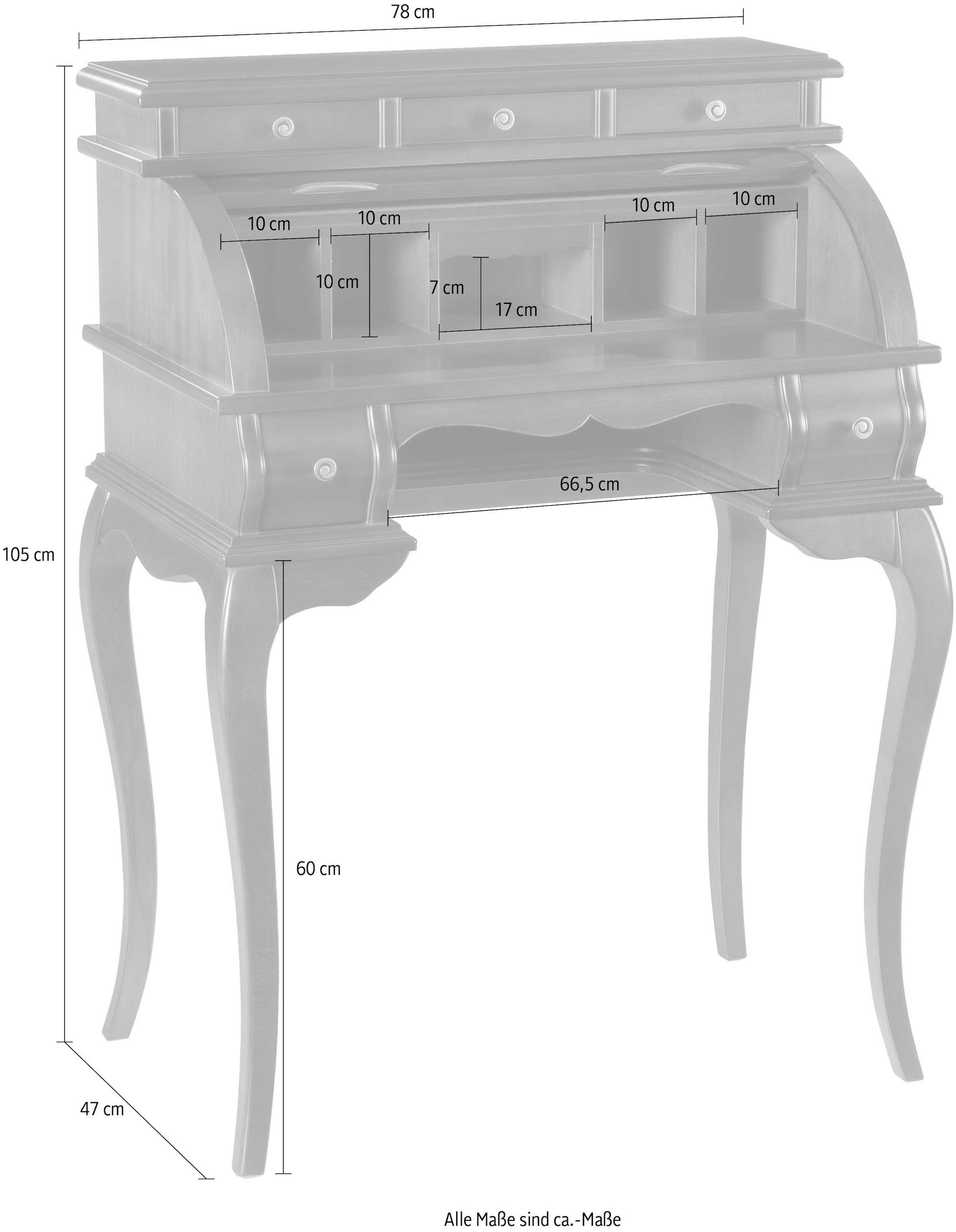 Home affaire Sekretär »Sekretär Montale«, Breite 78 cm