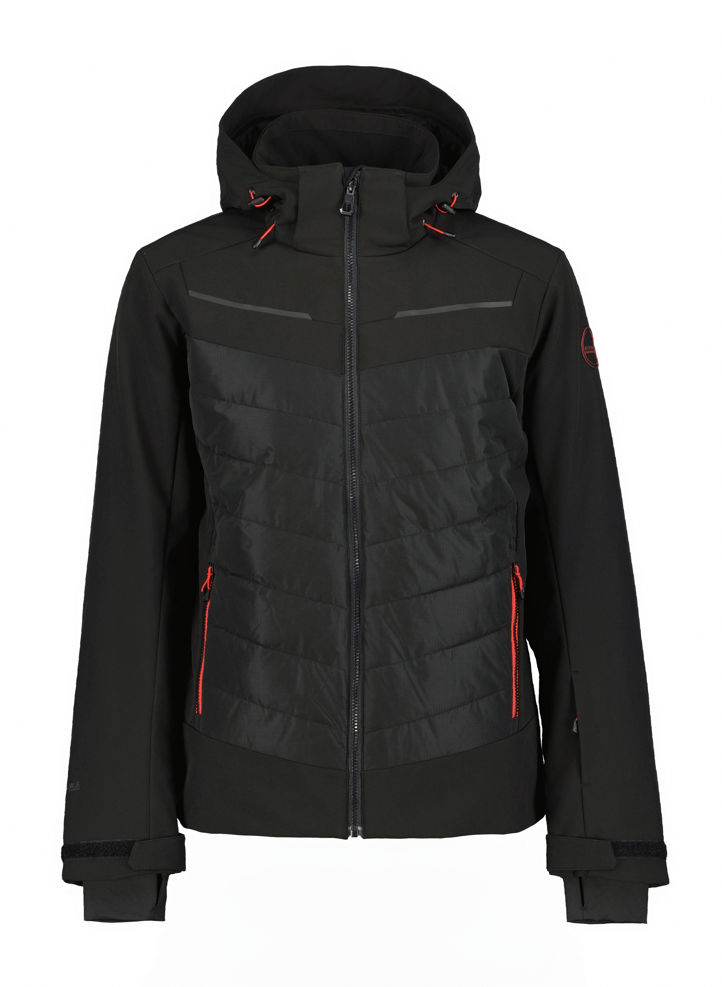 Icepeak Softshelljacke "H SOFTSHELLJACKE FREMONT", mit Kapuze, mit dezenten Logoschriftzügen und Patch am Oberarm