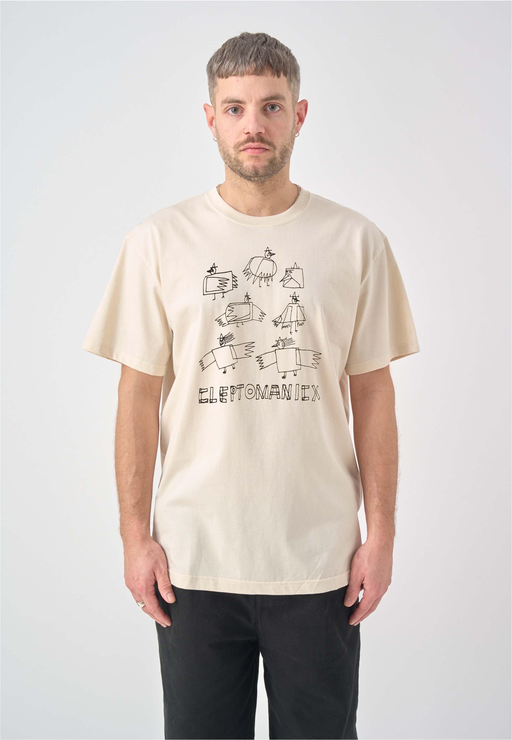 Cleptomanicx T-Shirt "Square Gull" mit lässigem Frontprint