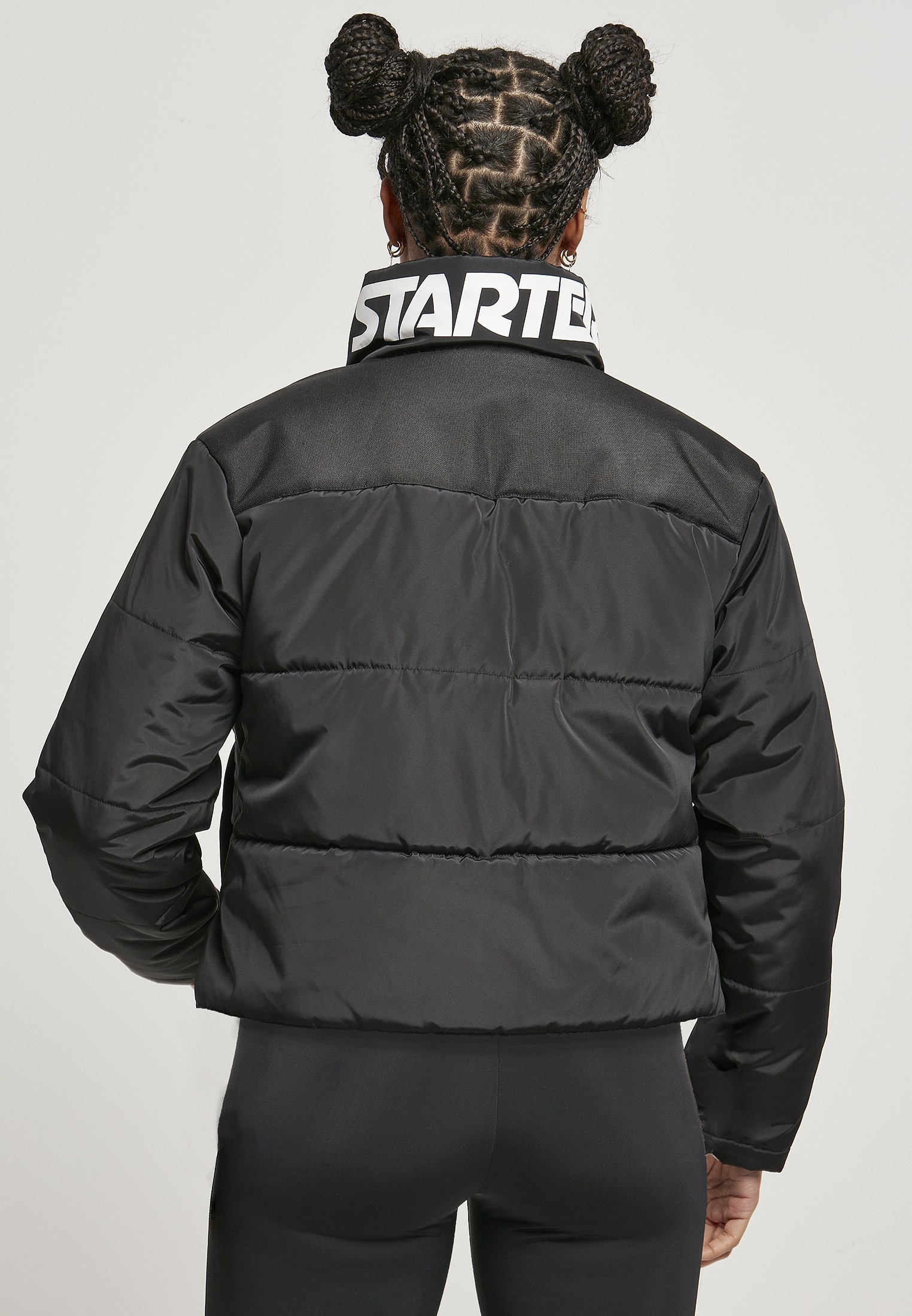 BAUR Label (1 Logo Starter Ladies Kapuze | Jacket«, Winterjacke kaufen Puffer St.), für Black »Damen Starter ohne