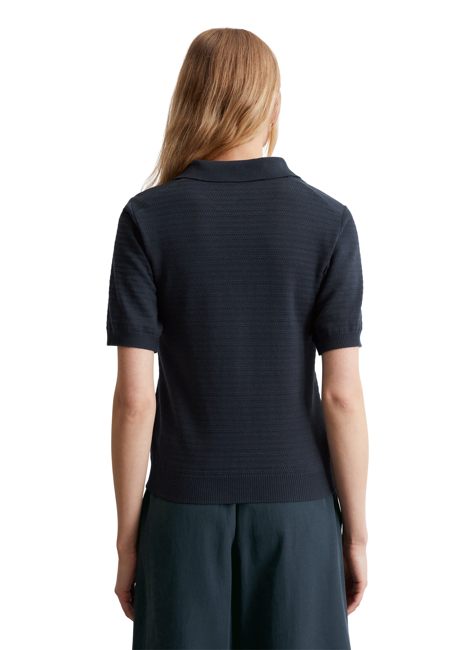 Marc O'Polo Poloshirt »aus Ajour-Jersey«