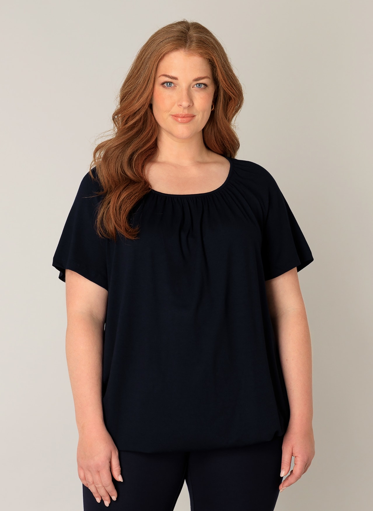 Base Level Curvy Ballonshirt "Yoni", Elastischer Saum günstig online kaufen