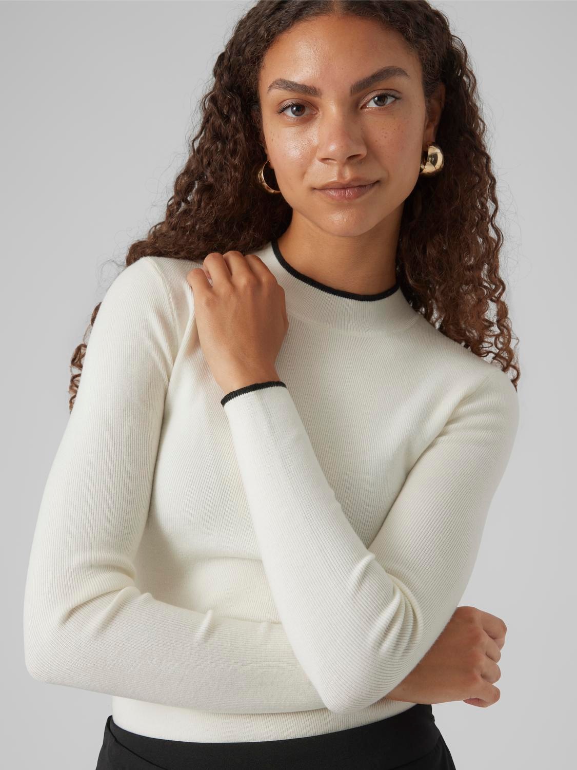 Vero Moda Rundhalspullover »VMFLOUNCY LS HIGHNECK PULLOVER GA«