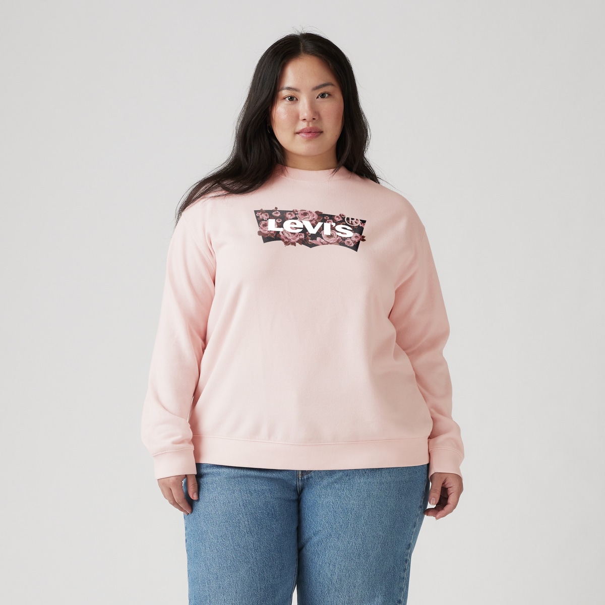 Levis Plus Sweatshirt "PL GR EVERYDAY CREW", mit Batwing-Logo mit Rosenprin günstig online kaufen