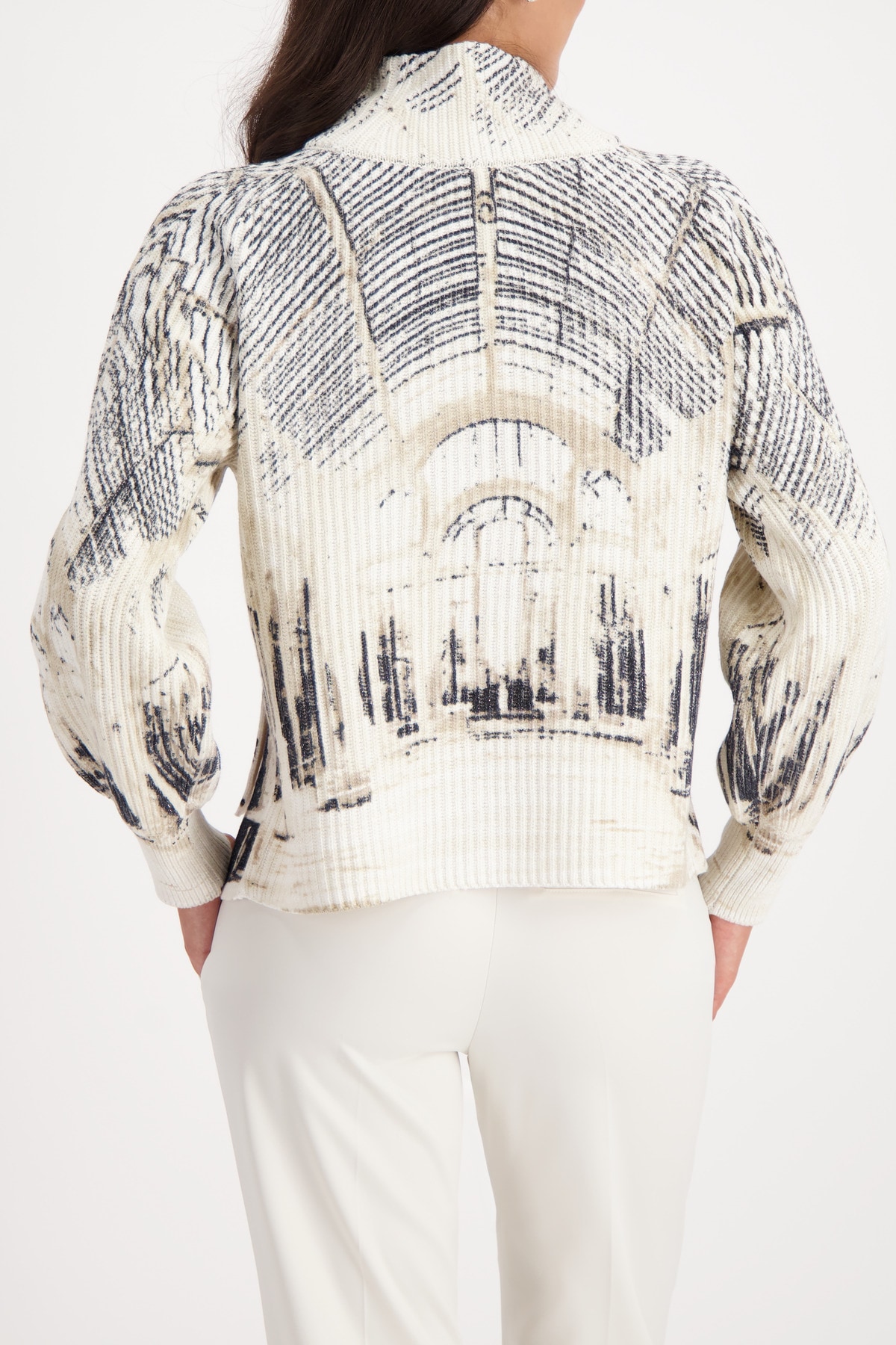 Monari Strickpullover »Pullover Gallery allover« Regular fit mit Stehkragen