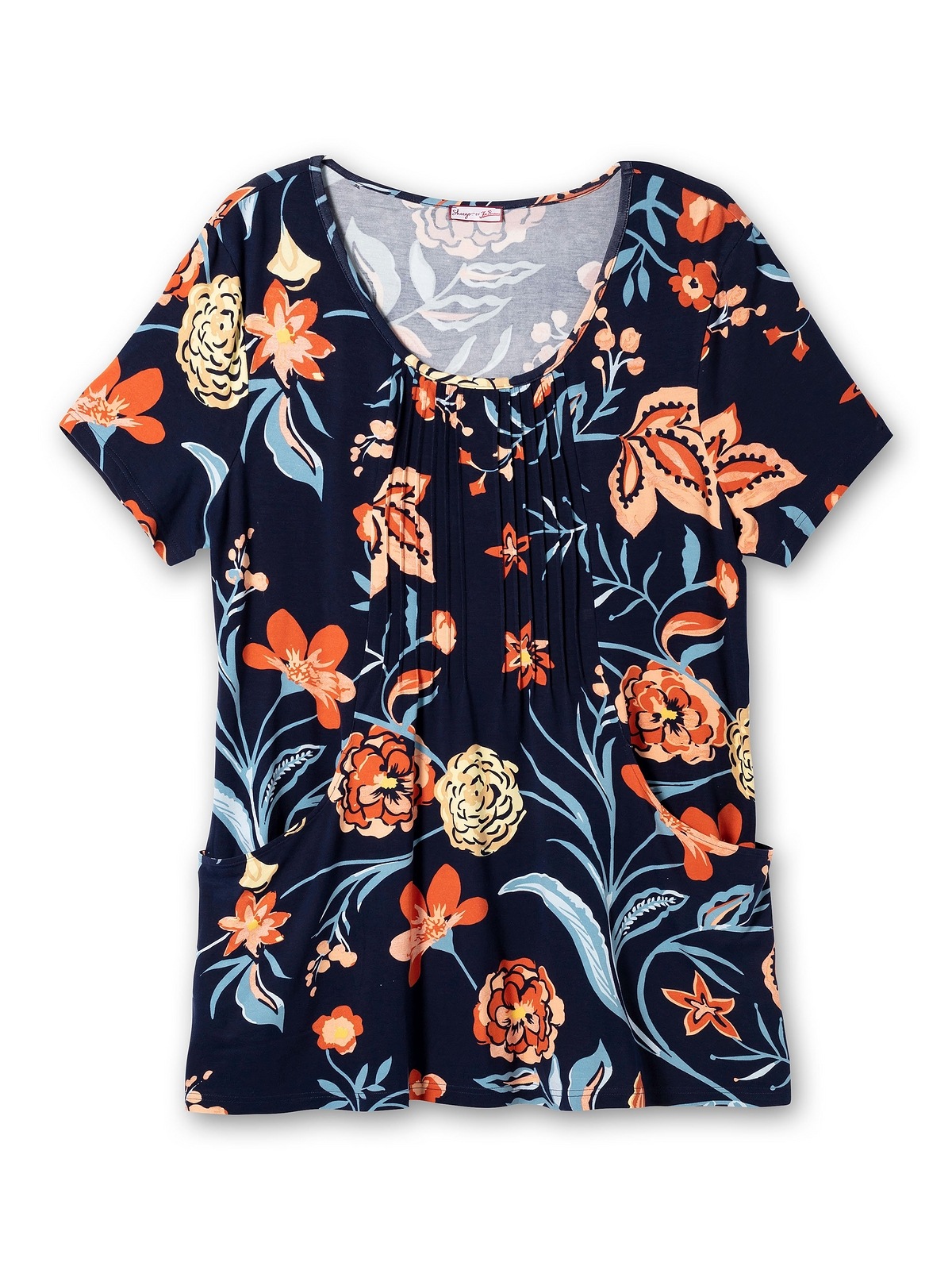 sheego by Joe Browns Rundhalsshirt | A-Linie BAUR kaufen mit in für Blumendruck, »Große Größen«, leichter