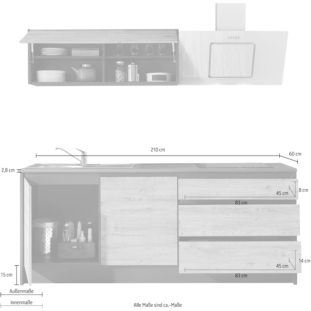 BASIC by Balculina Küchenzeile »Less«