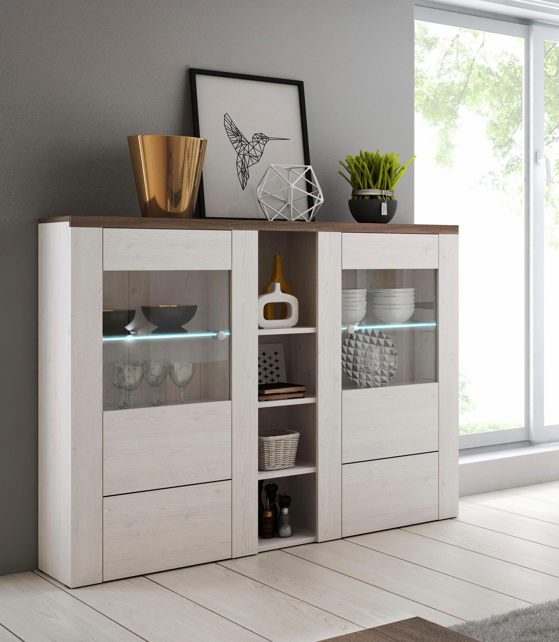 Home affaire Highboard "Larona, zeitlose Hochkommode mit 2 Türen, Türkommod günstig online kaufen