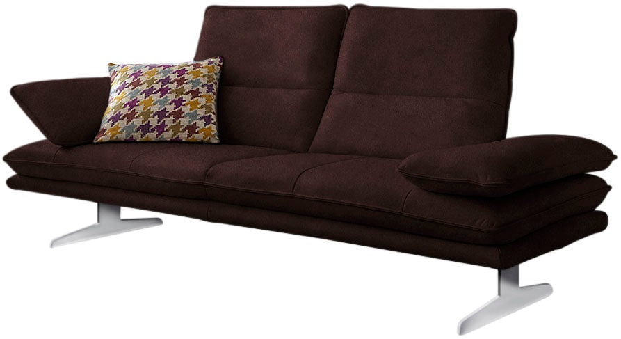 W.SCHILLIG 2-Sitzer "broadway, Designsofa mit tollem Sitzkomfort, Breite 216cm" Sitztiefenverstellung, Kopfteil- & Seitenteilverstellung, Breite 216cm