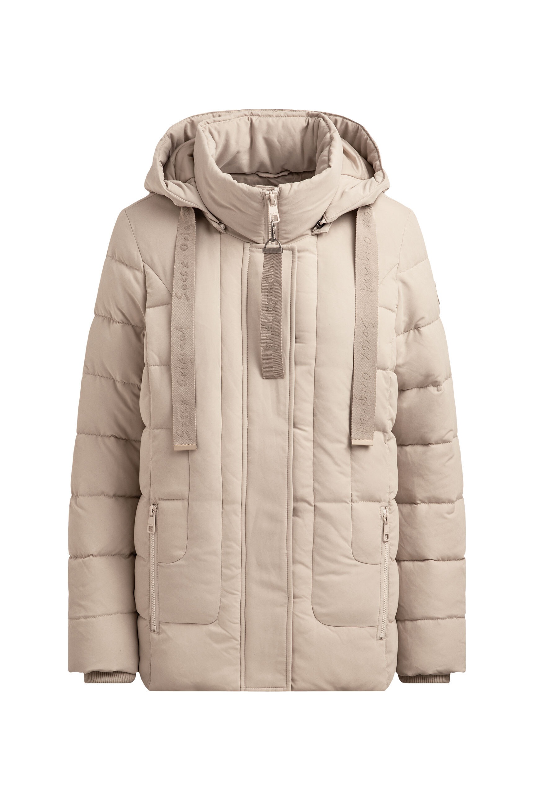 SOCCX Winterjacke mit Kapuze mit Reißverschluss an den Einschubtaschen günstig online kaufen