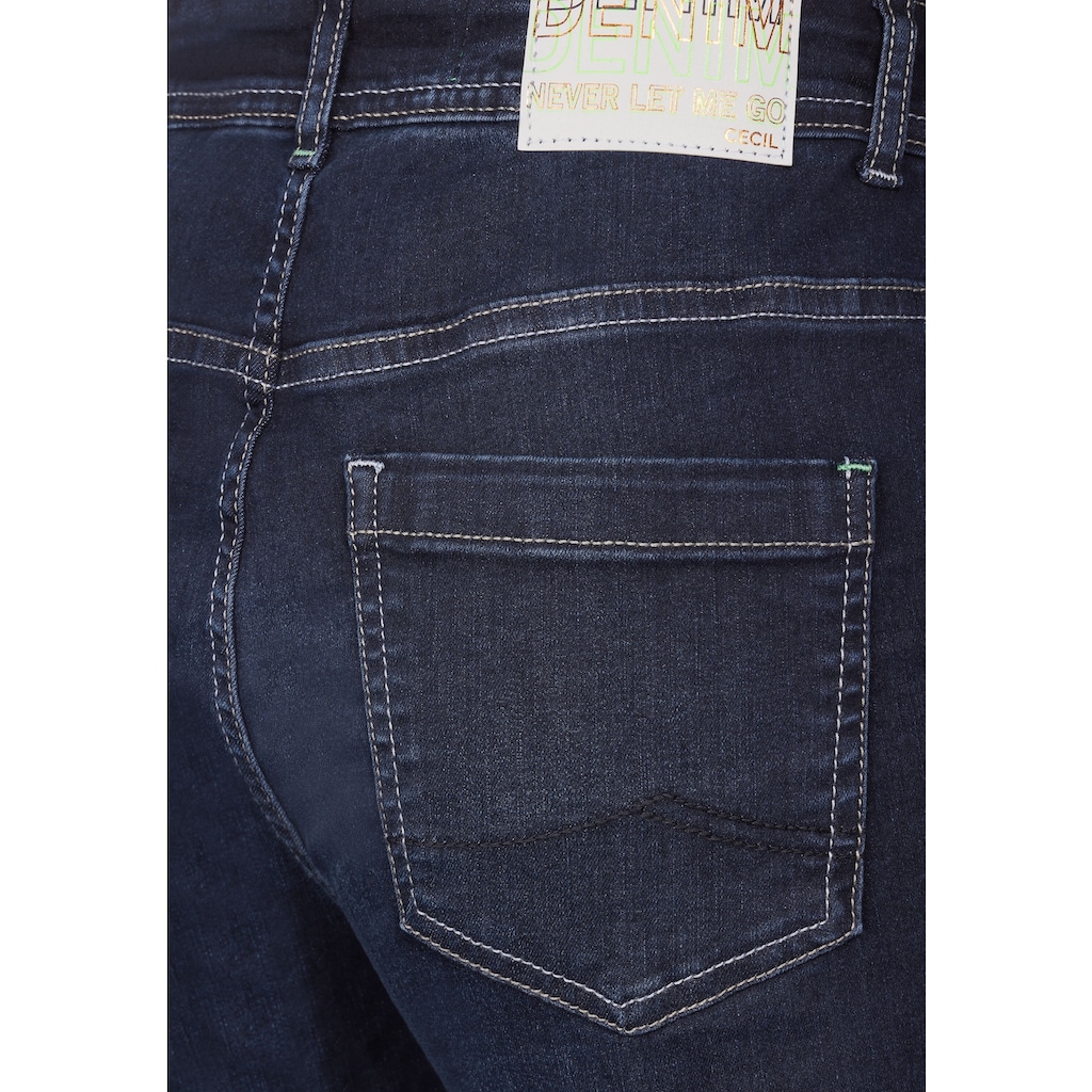 Cecil Gerade Jeans, High Waist