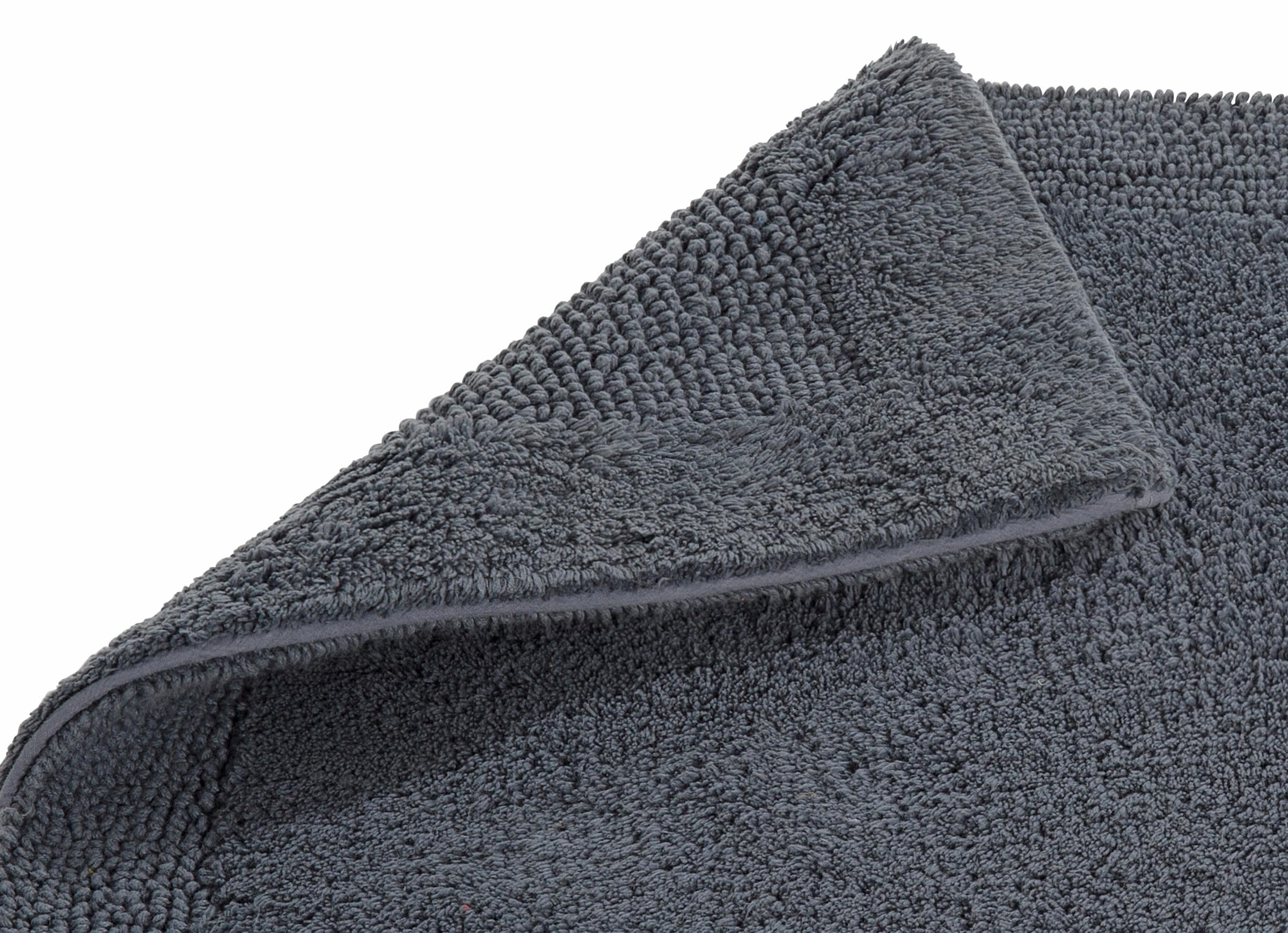 my home Badematte »Kapra, Badvorleger, Badezimmer Teppich«, beidseitig nutzbar-fußbodenheizungsgeeignet-strapazierfähig, mit Bordüre, Badteppich, Badematte