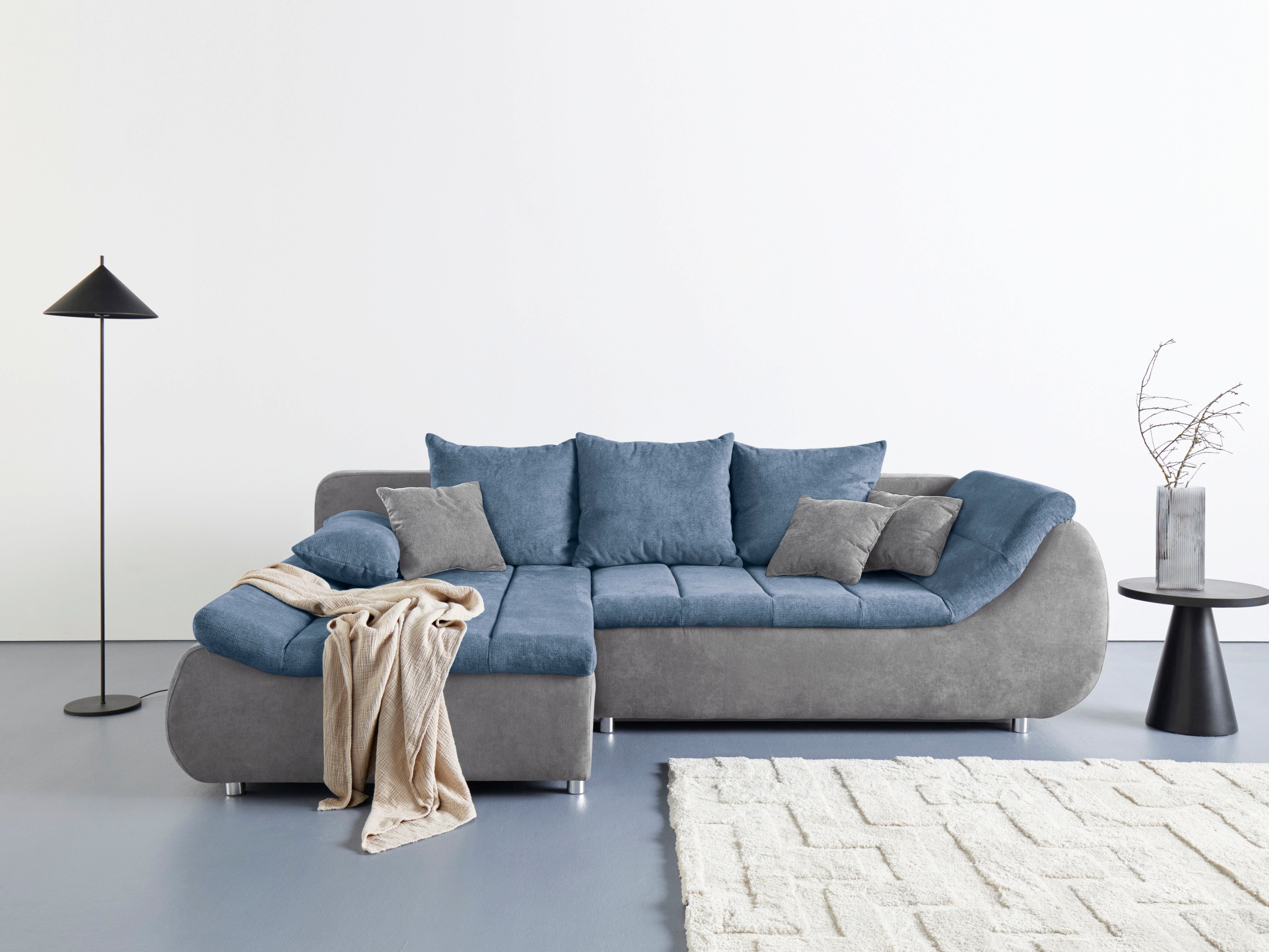 INOSIGN Ecksofa "Imola, elegant und modern, aktuelle Steppung im Sitz, bequ günstig online kaufen
