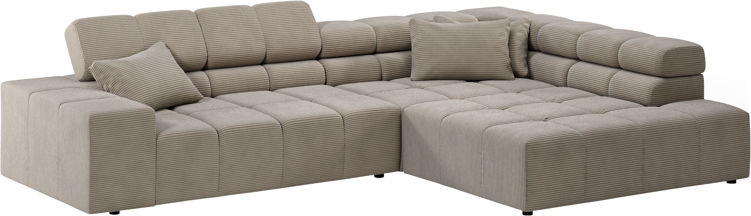 INOSIGN Ecksofa »Ancona incl. Kopfteilverstellung, OTTOs Choice, Breite 319cm, L-Form«, wahlweise motorische Sitztiefenverstellung, auch in Cord + Easy Care