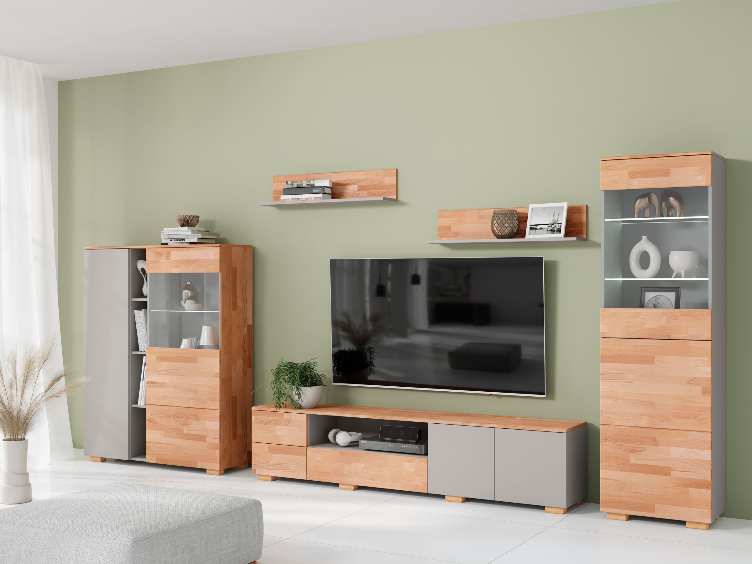Home affaire Wohnwand 5 Stk. tlg. schöne moderne Optik günstig online kaufen