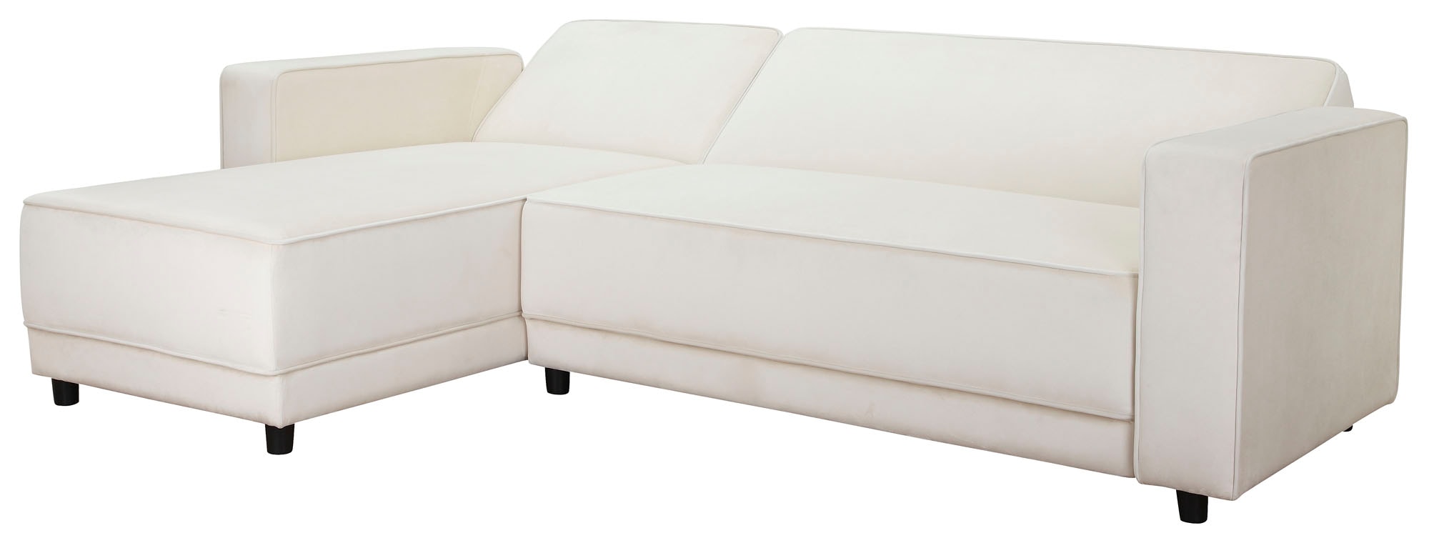 Dorel Home Ecksofa »Allie Schlafsofa 230 cm mit Relaxfunktion in der Rückenlehne«, Schlaffunktion (108/194,5cm), trendiger Cord o. pflegeleichter Velours