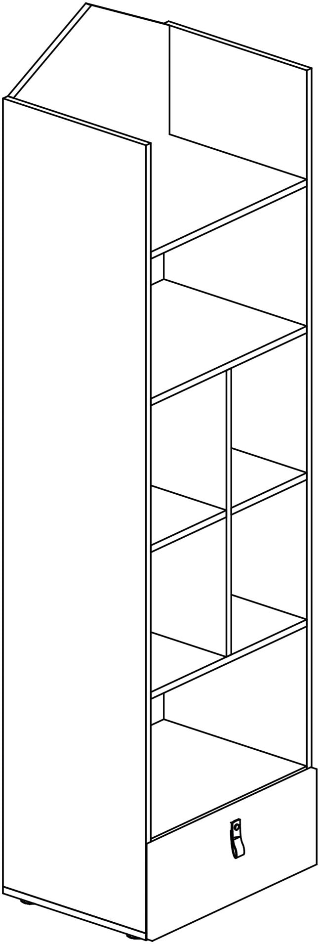 arthur berndt Standregal »Standregal »Roofy««, (1 St.), Self-Soft-Close Funktion