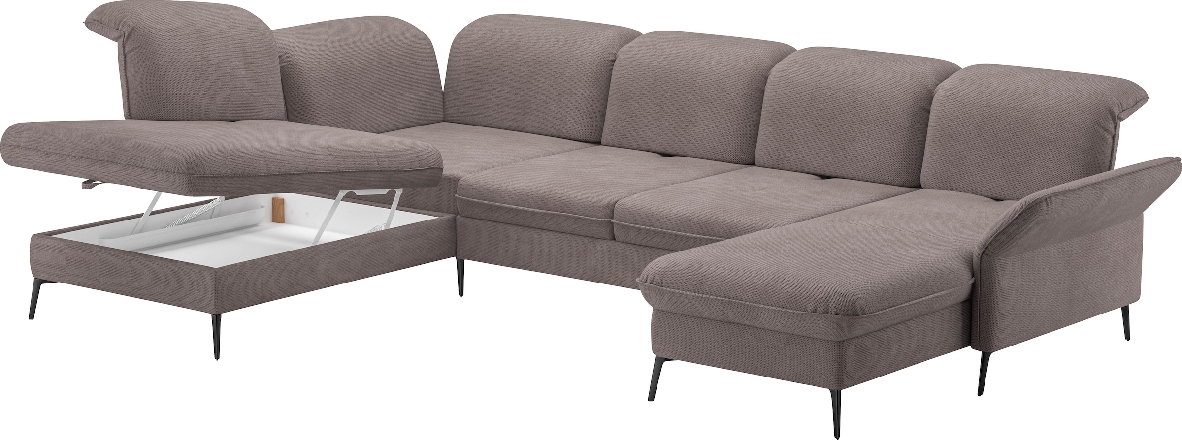 sit&more Wohnlandschaft »Emely«, mit Sitztiefenverstellung optional mit Bettfunktion und Bettkasten