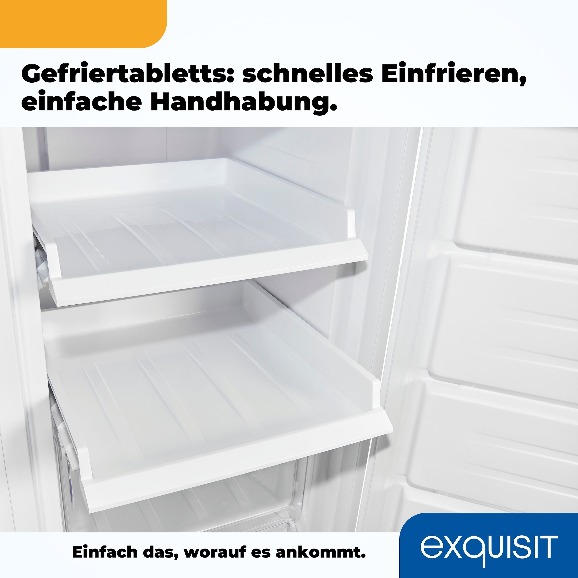 exquisit Gefrierschrank »GS231-NF-H-040C weiss« 143 cm hoch 54 cm breit NoFrost, 161 Liter Nutzinhalt