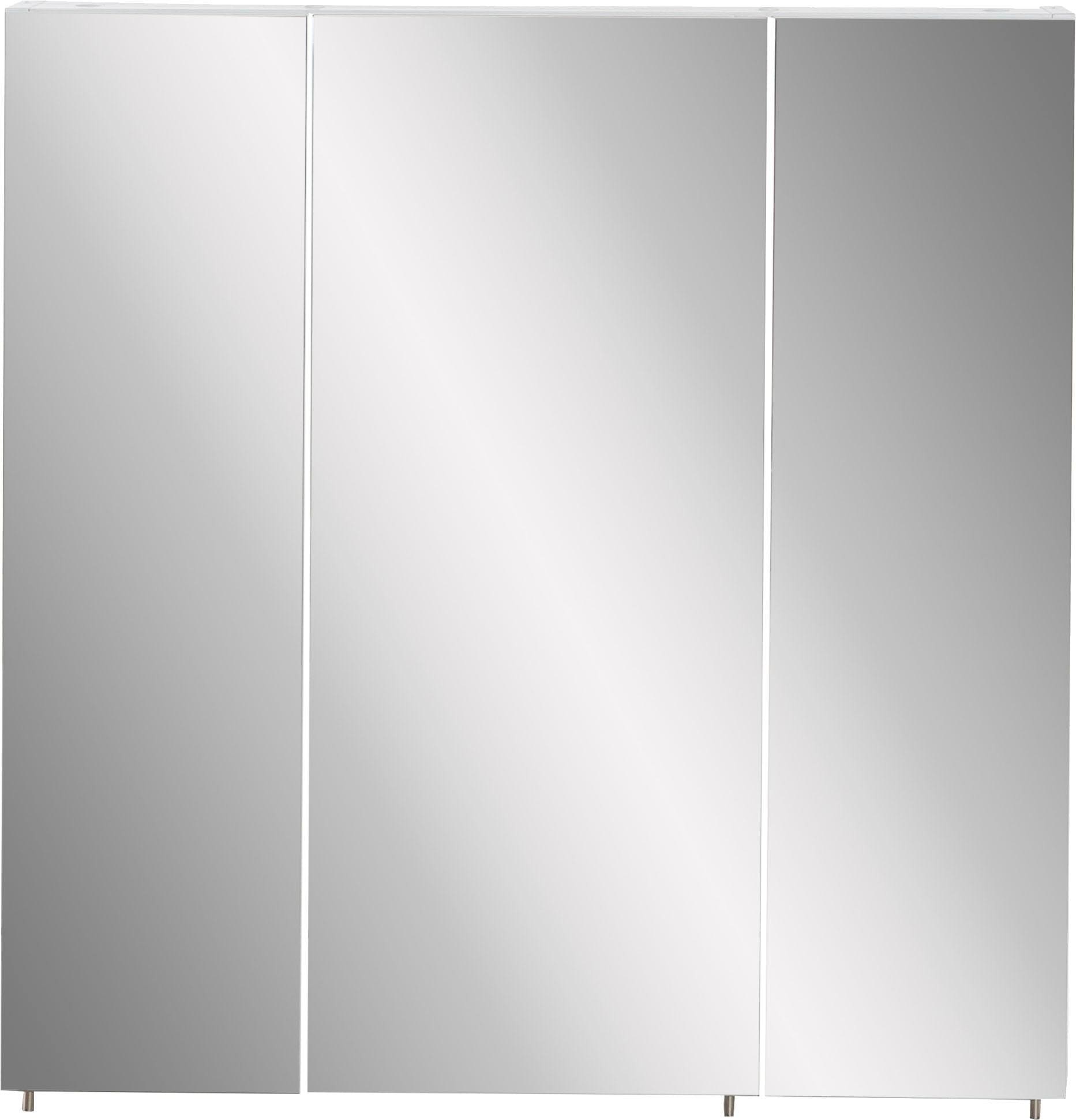 Schildmeyer Spiegelschrank »Basic«, cm, Germany BAUR in | Glaseinlegeböden, bestellen 3-türig, 70 Breite Made
