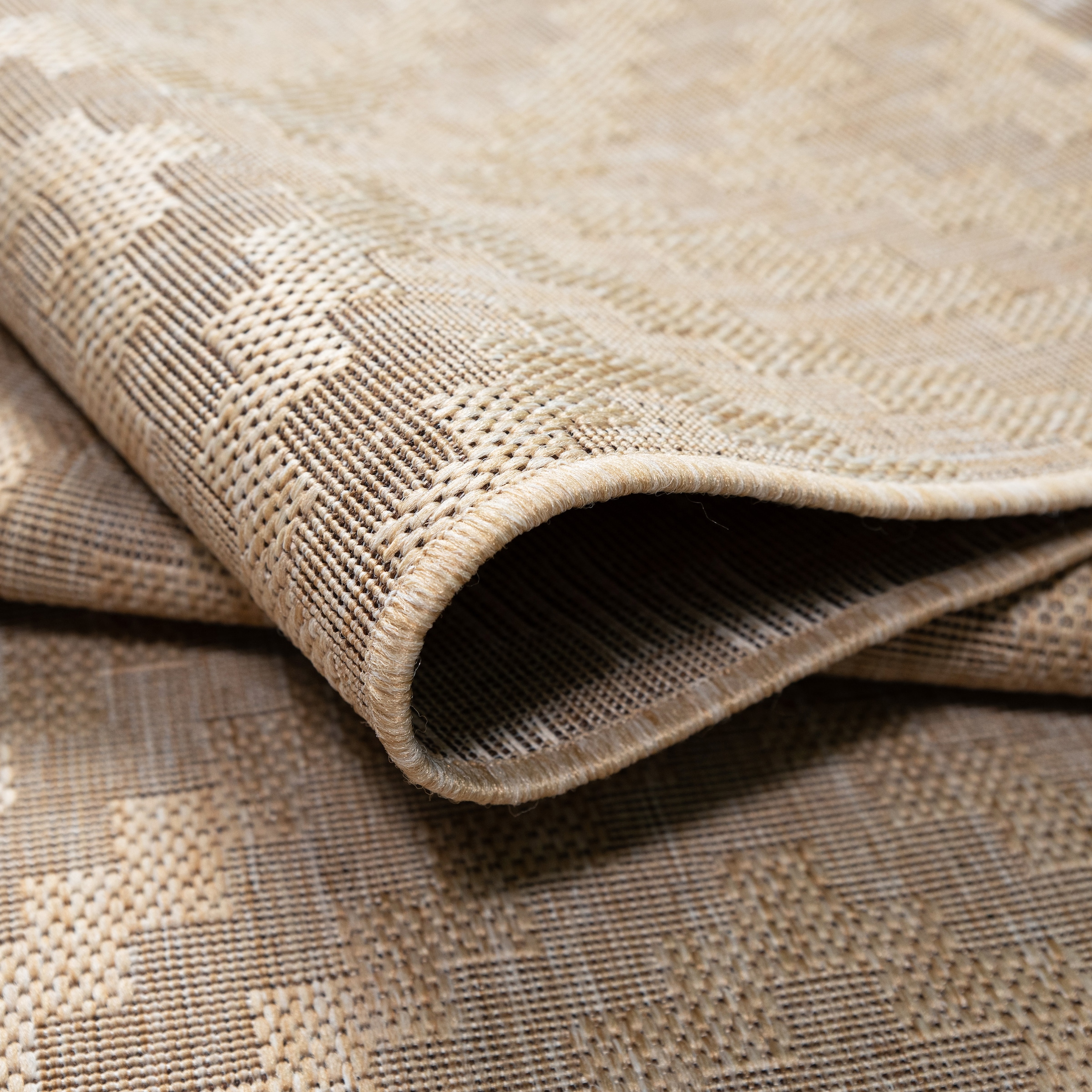 my home Teppich »Cordoba auch als Läufer erhältlich«, rechteckig, 3 mm Höhe, In- und Outdoor geeignet, Sisal-Optik, Wetterfest & UV-beständig, Boho