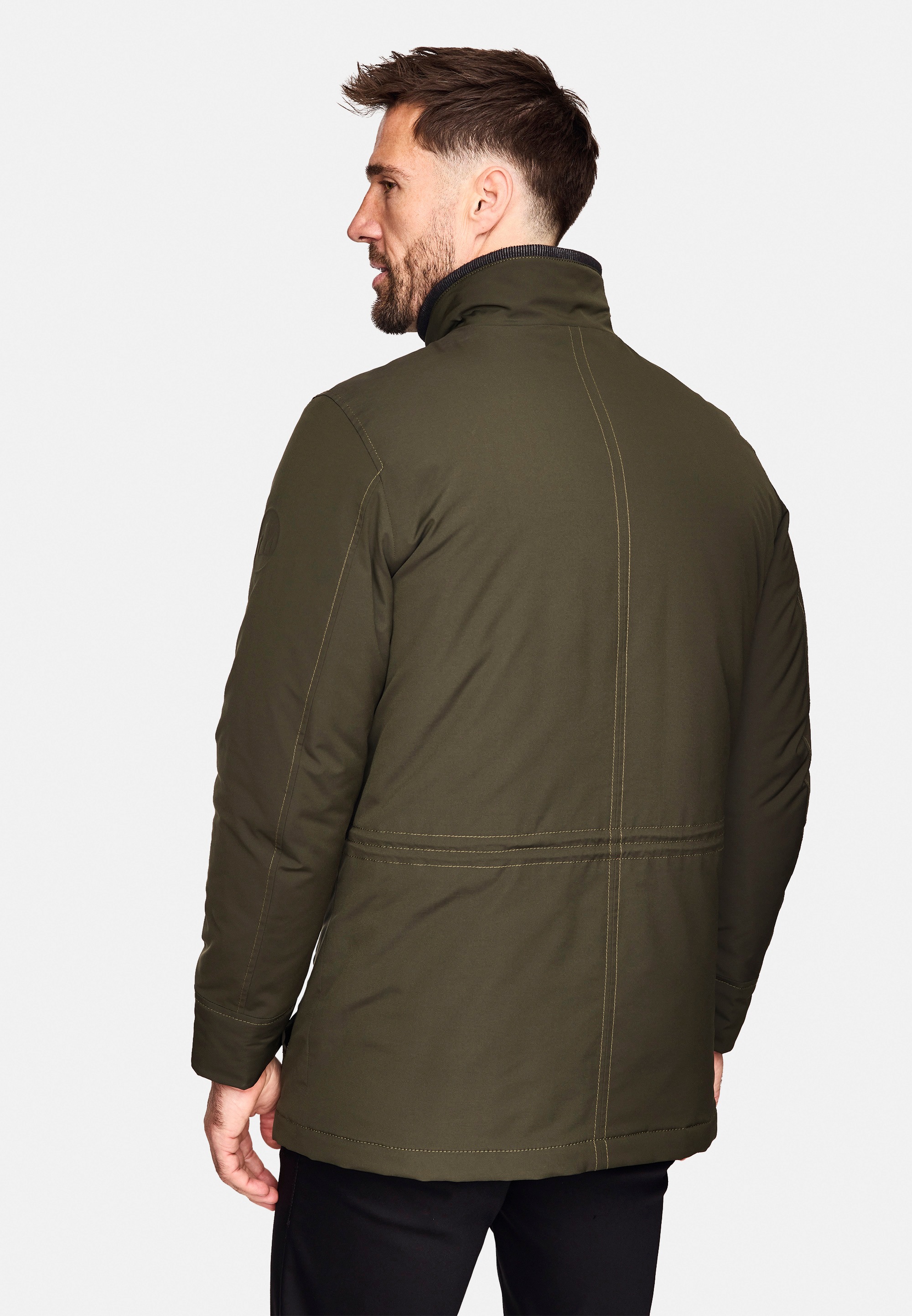 Winterjacke NEW CANADIAN "Shape Memory", Herren, Gr. 28, grün (olivgrün), 100% Polyester, unifarben, normal, Jacken Winterjacke, mit Zweiwege-Taschen 3