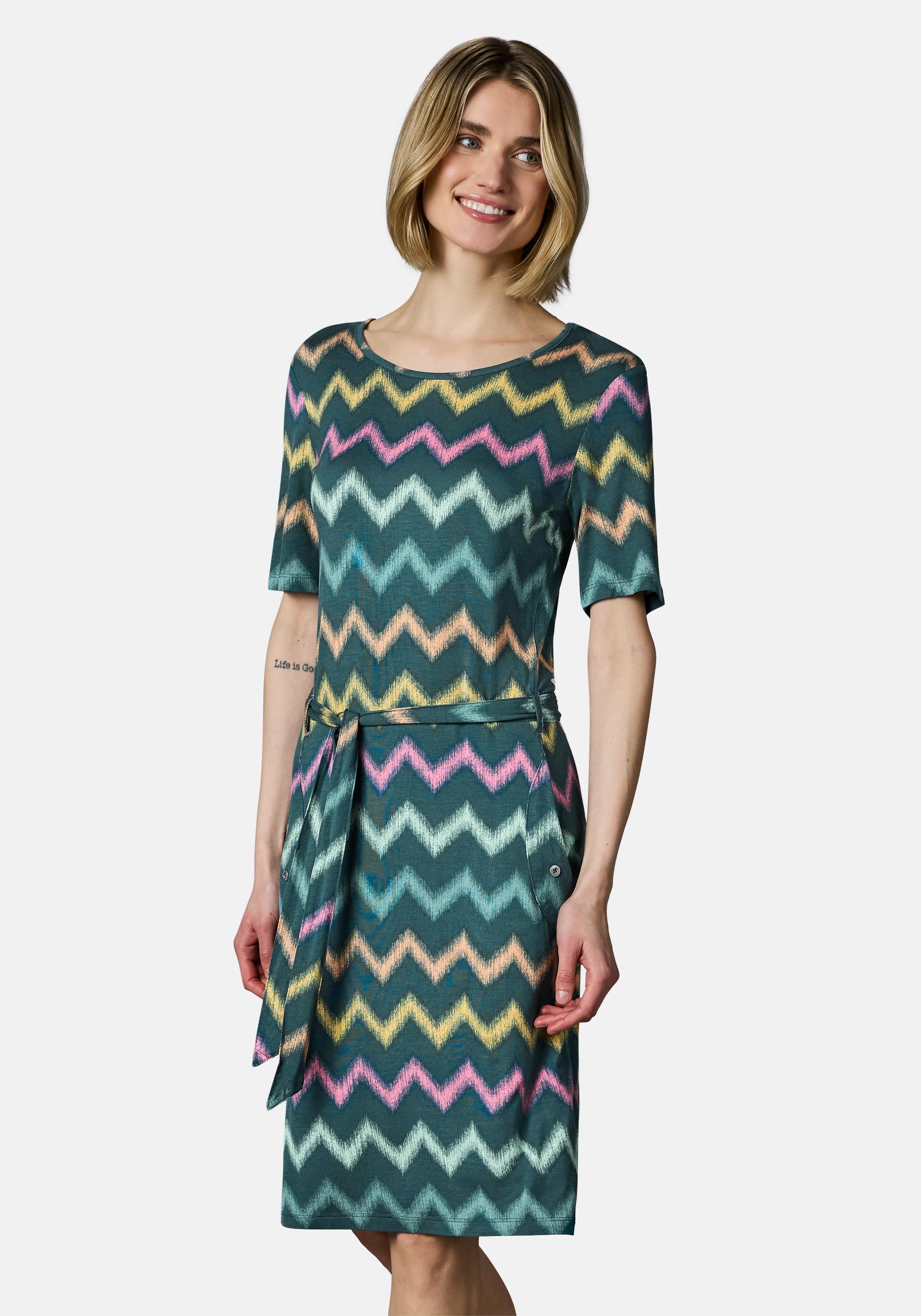 Ragwear Sommerkleid "Taggiana Print YOUMODO" Eingrifftaschen Damen Midikleid mit Taillenband und Taschen