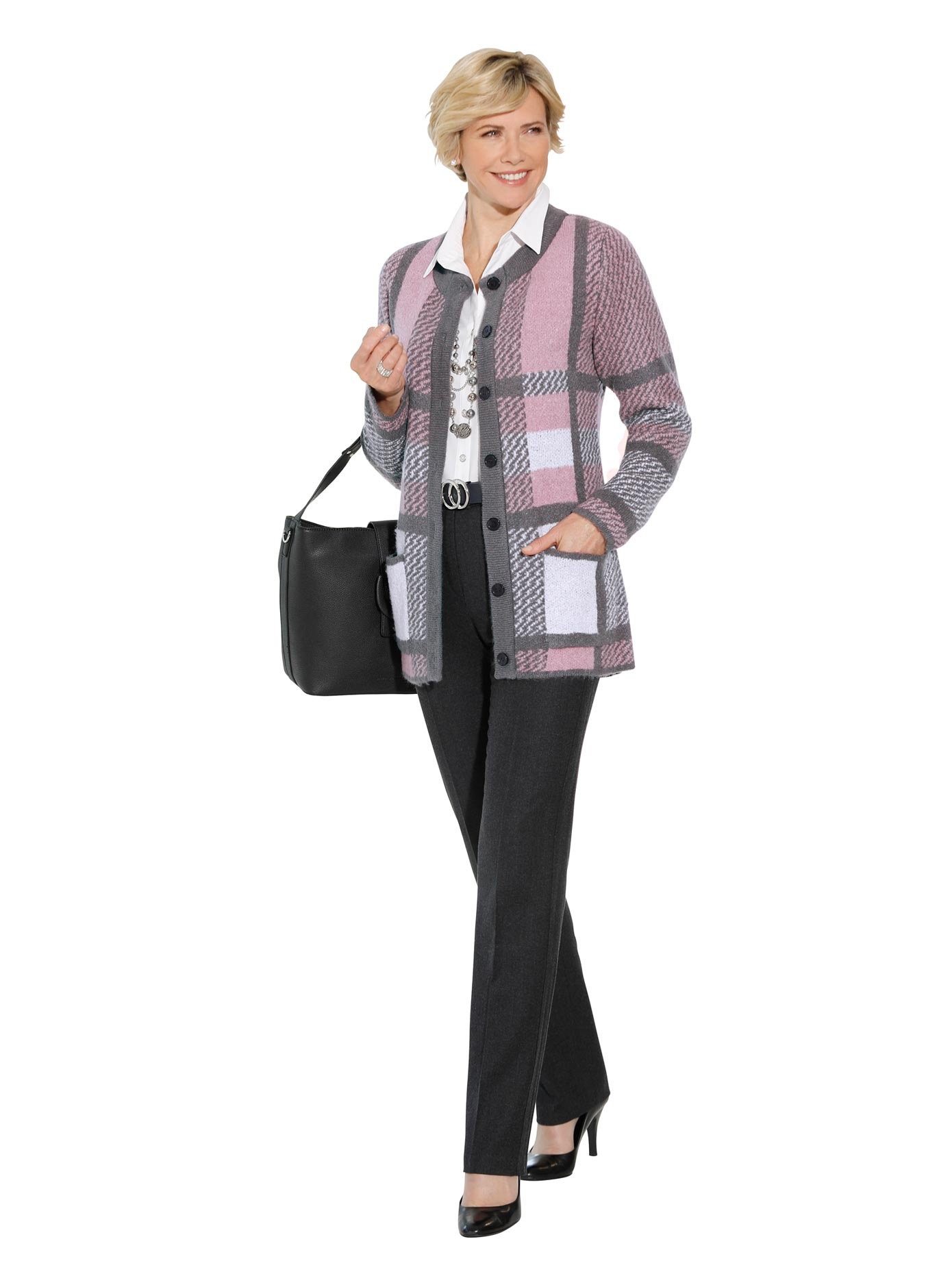 Classic Jacquardstrickjacke