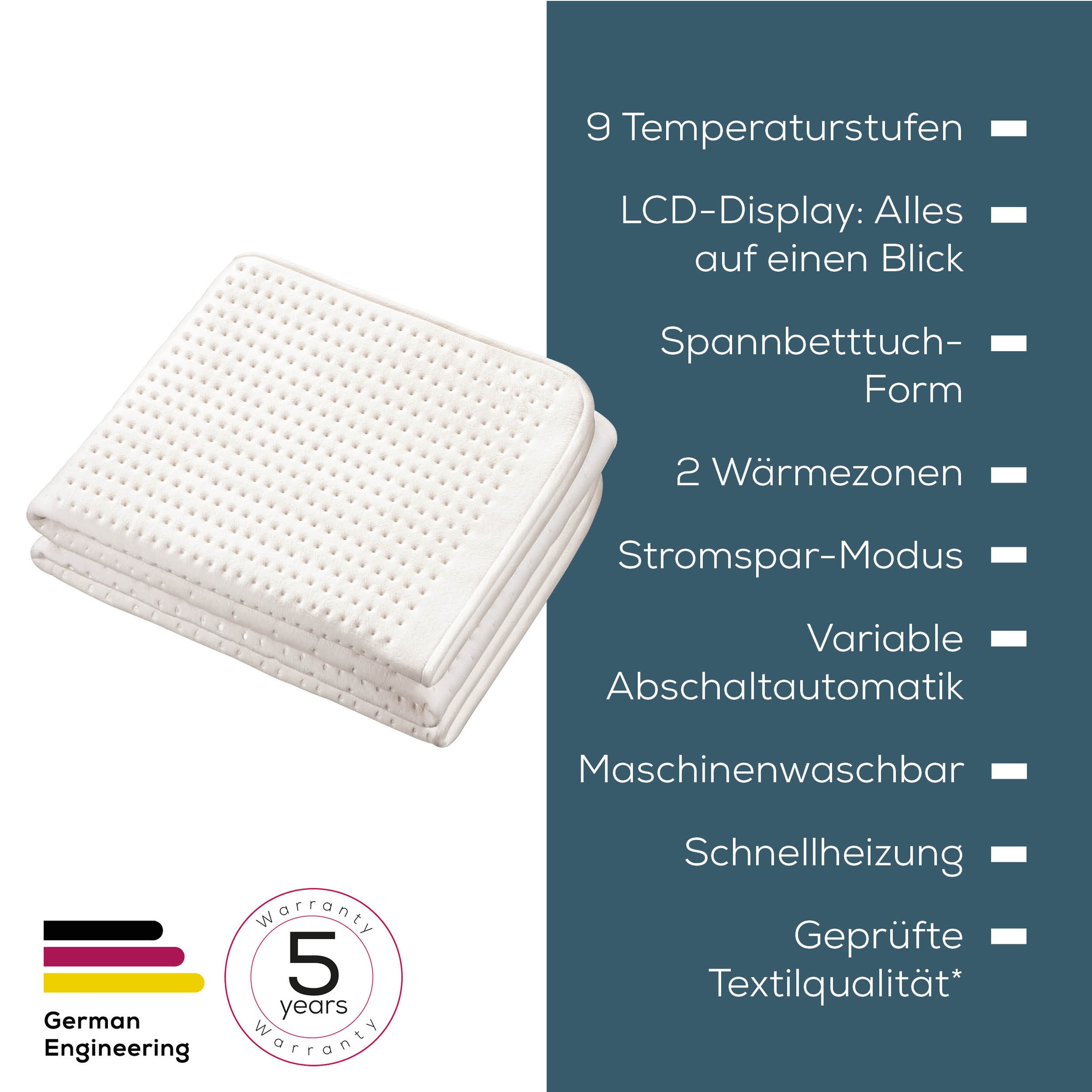 BEURER Wärmeunterbett "UB 101 Cosy, 9 Temperaturstufen, 198 x 92 cm, waschb günstig online kaufen